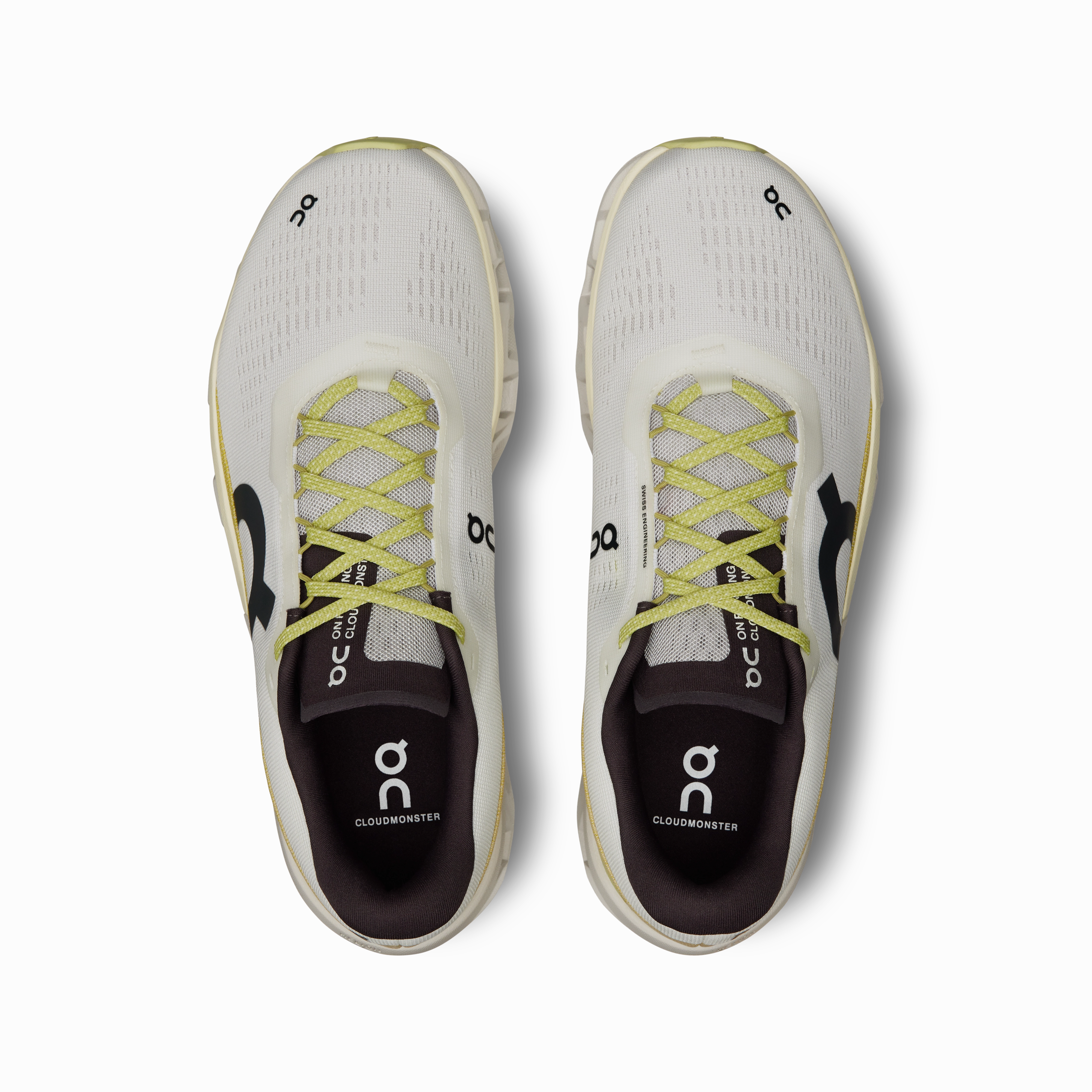 Shock-absorbing feature On Running Men's Cloudmonster 2 Shoes - Undyed / Zest