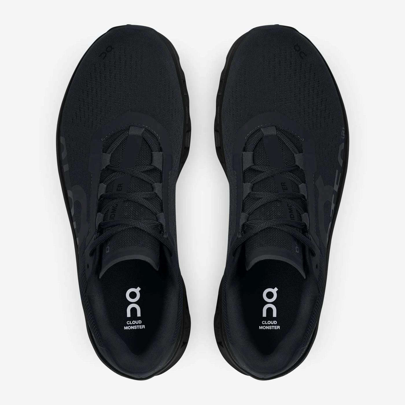 On Running Men's Cloudmonster Shoes - All Black Professional Design interval training shoe compatibility