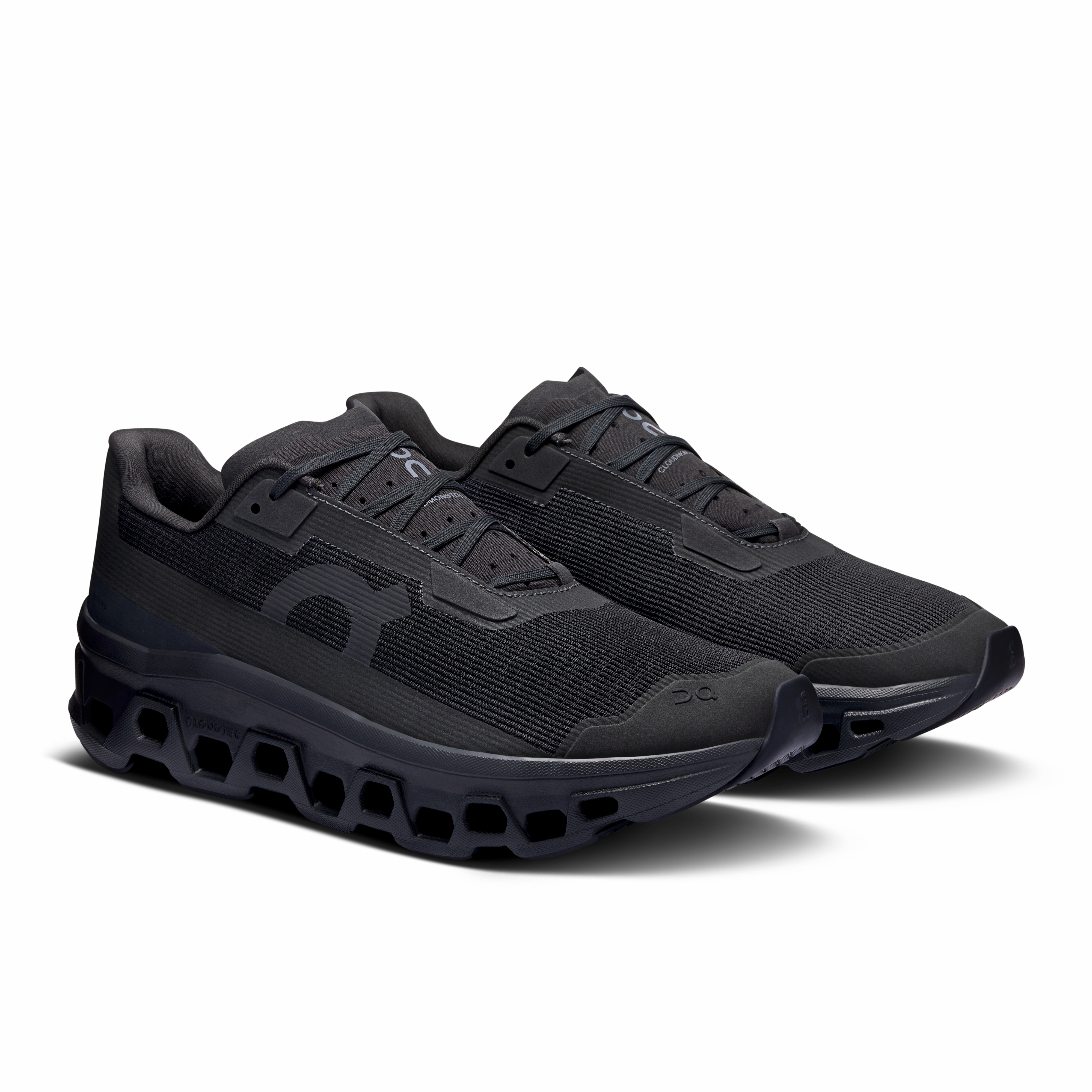 On Running Men's Cloudmonster Void Shoes - Black / Black Gravel Terrain