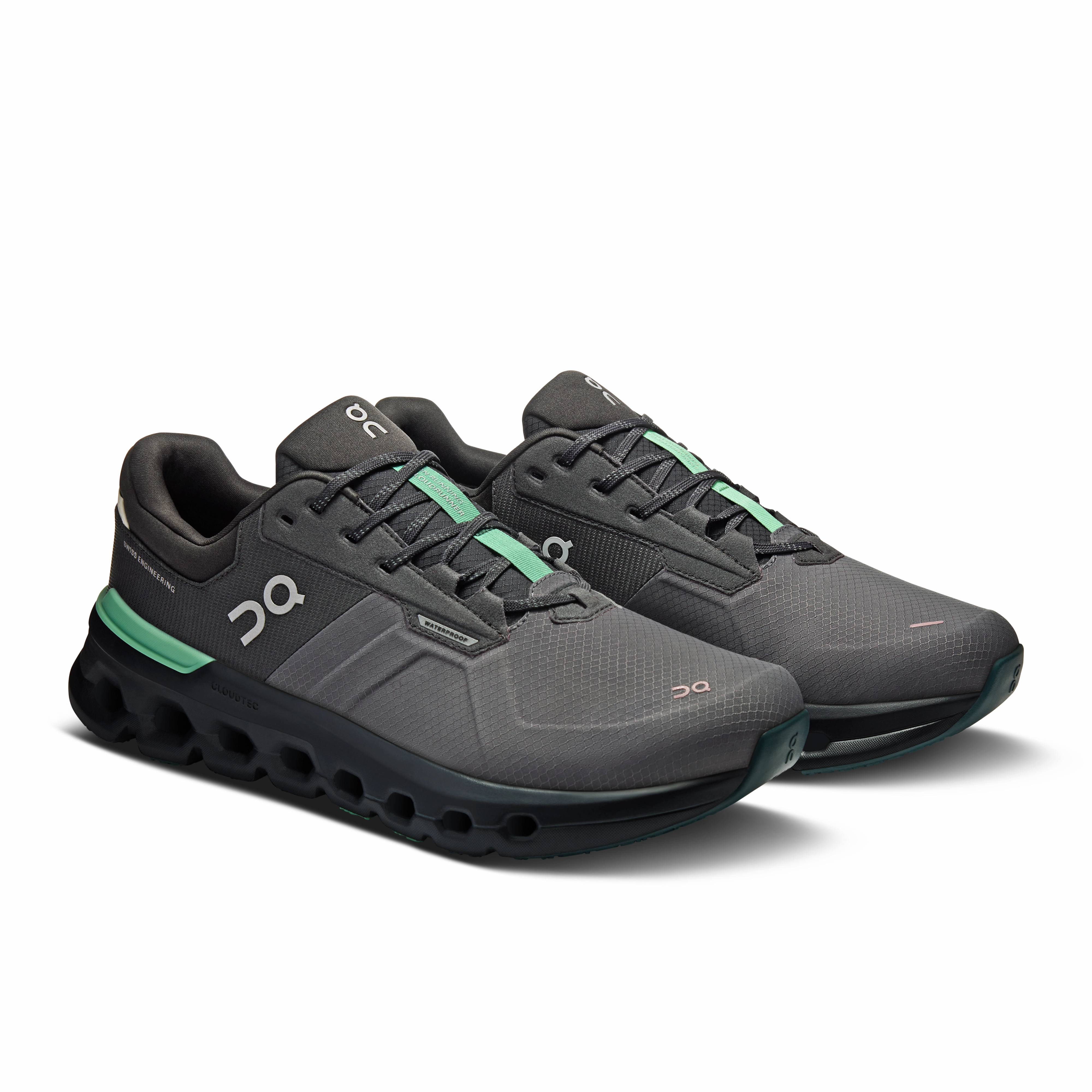 On Running Men's Cloudrunner 2 Waterproof Shoes - Eclipse / Rosemary Comfort Insoles