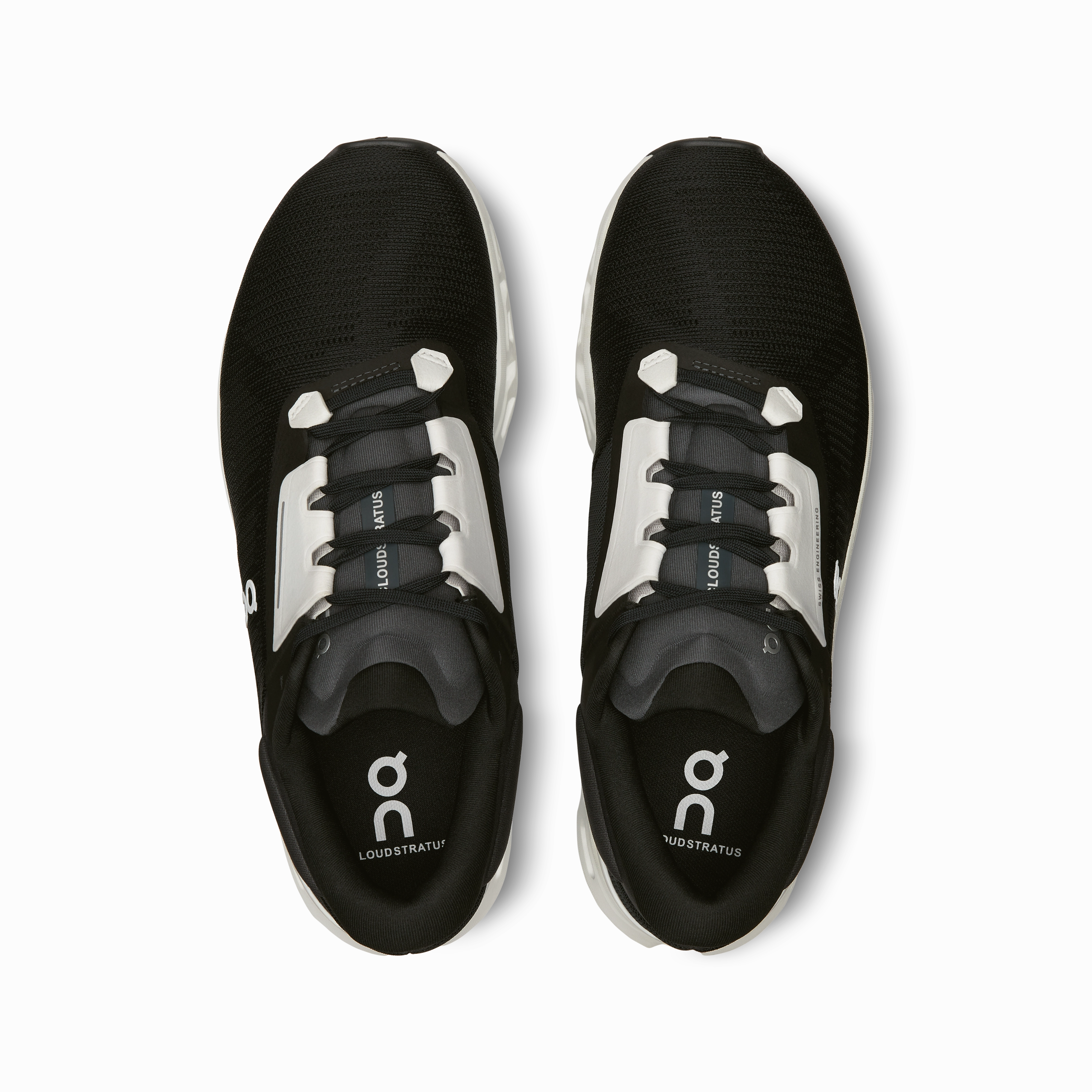 On Running Men's Cloudstratus 3 Shoes - Black / Frost running shoes for casual joggers