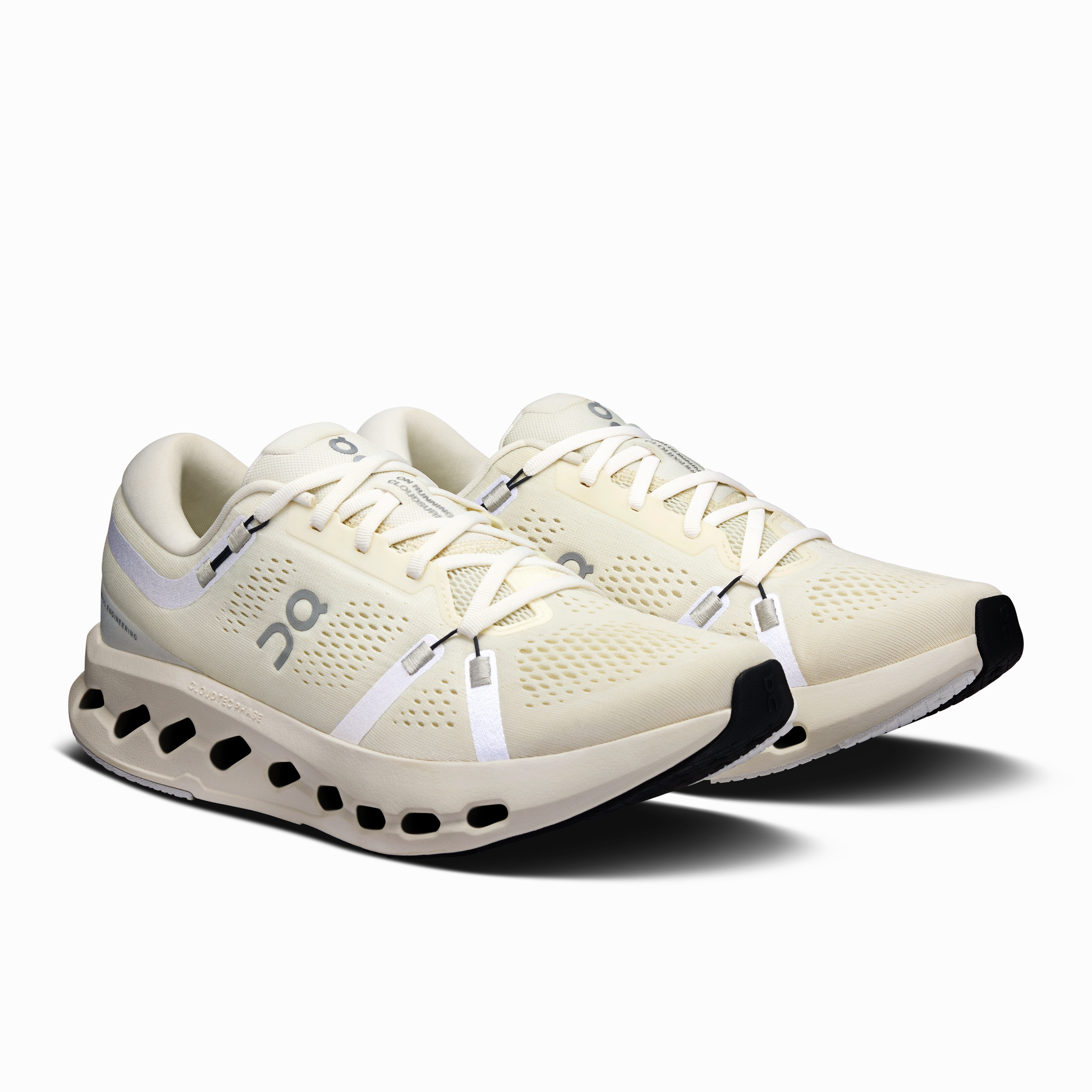 On Running Men's Cloudsurfer 2 Shoes - Ivory / Ivory Anti Odour Tech