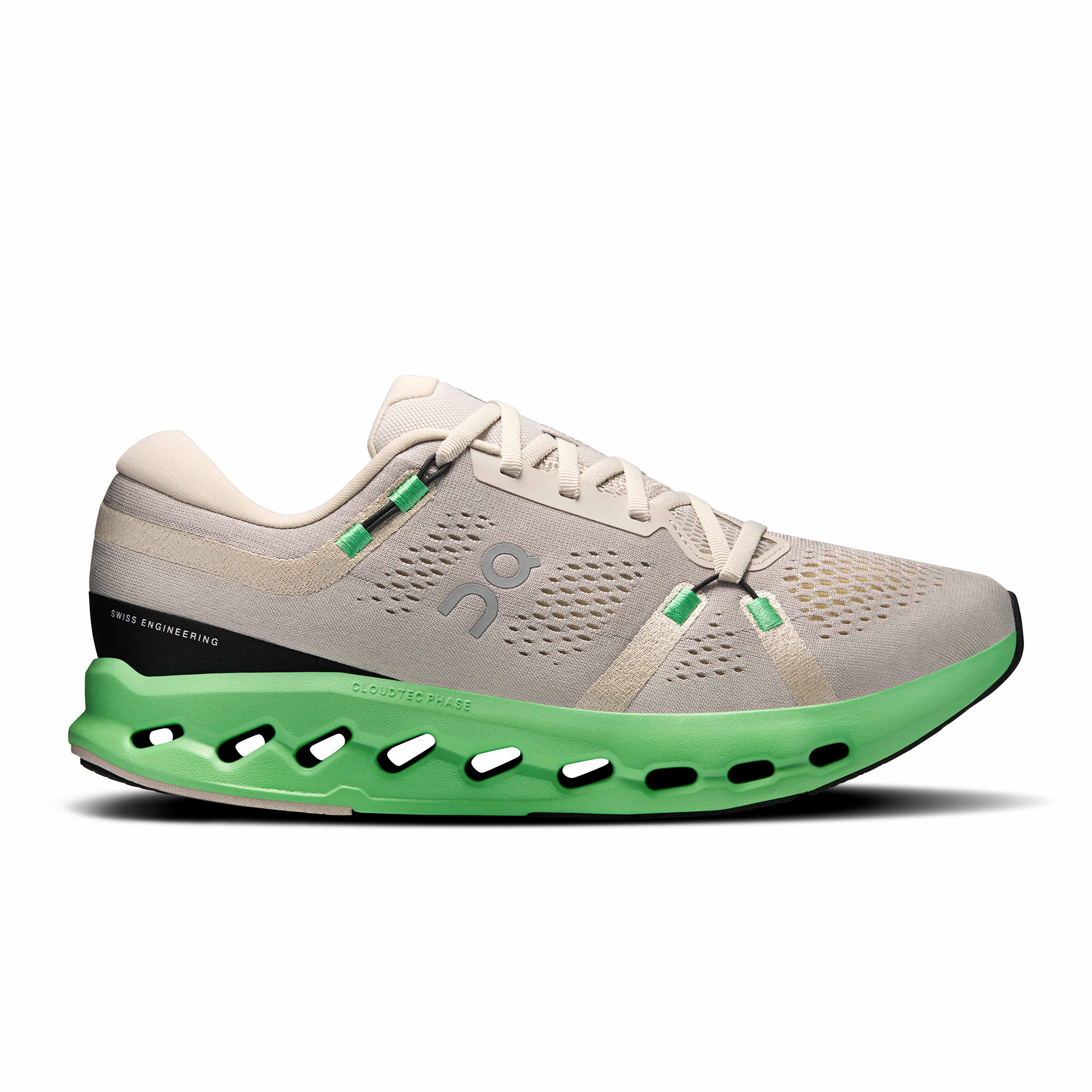 On Running Men's Cloudsurfer 2 Shoes - Truffle / Honeydew Advanced Motion Guidance Endurance Boost