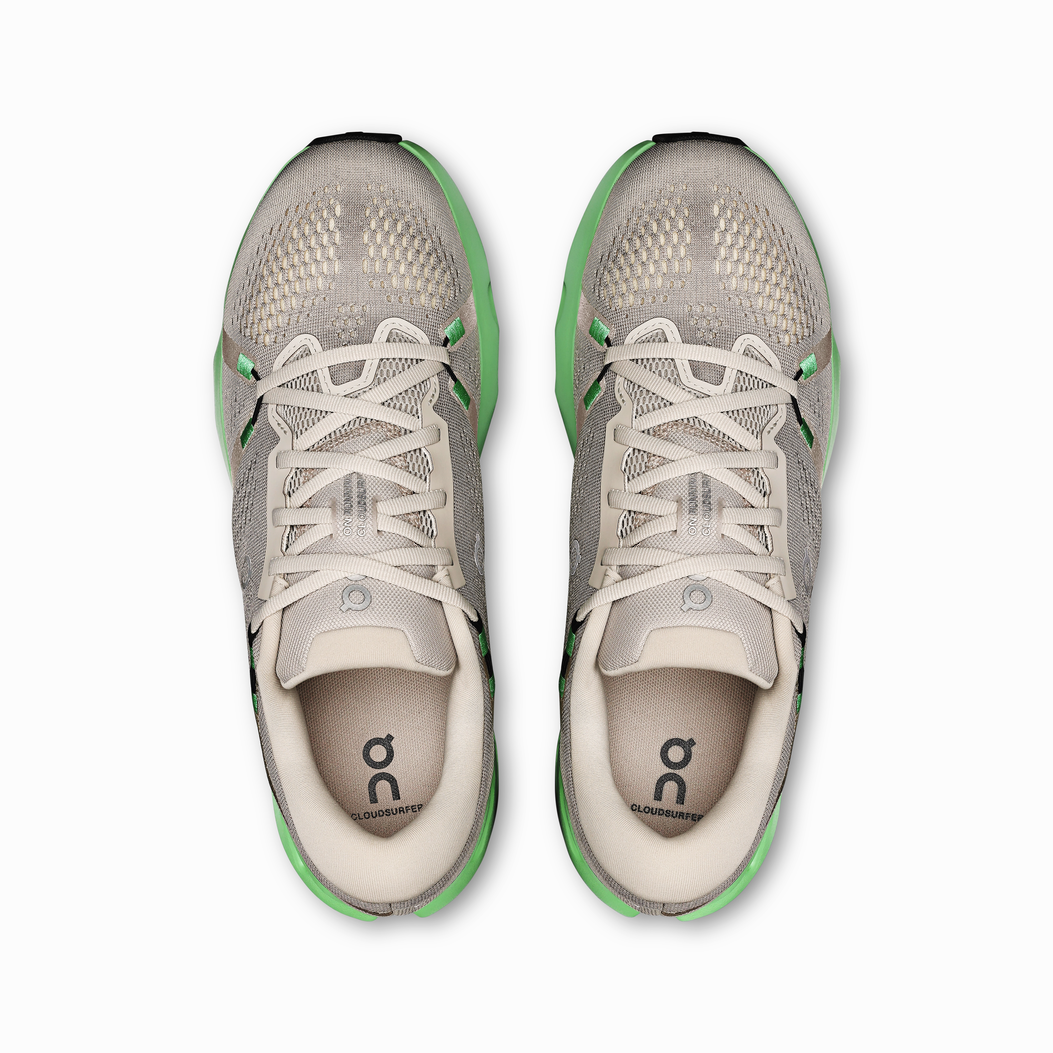 On Running Men's Cloudsurfer 2 Shoes - Truffle / Honeydew holiday - themed running wear high - cut