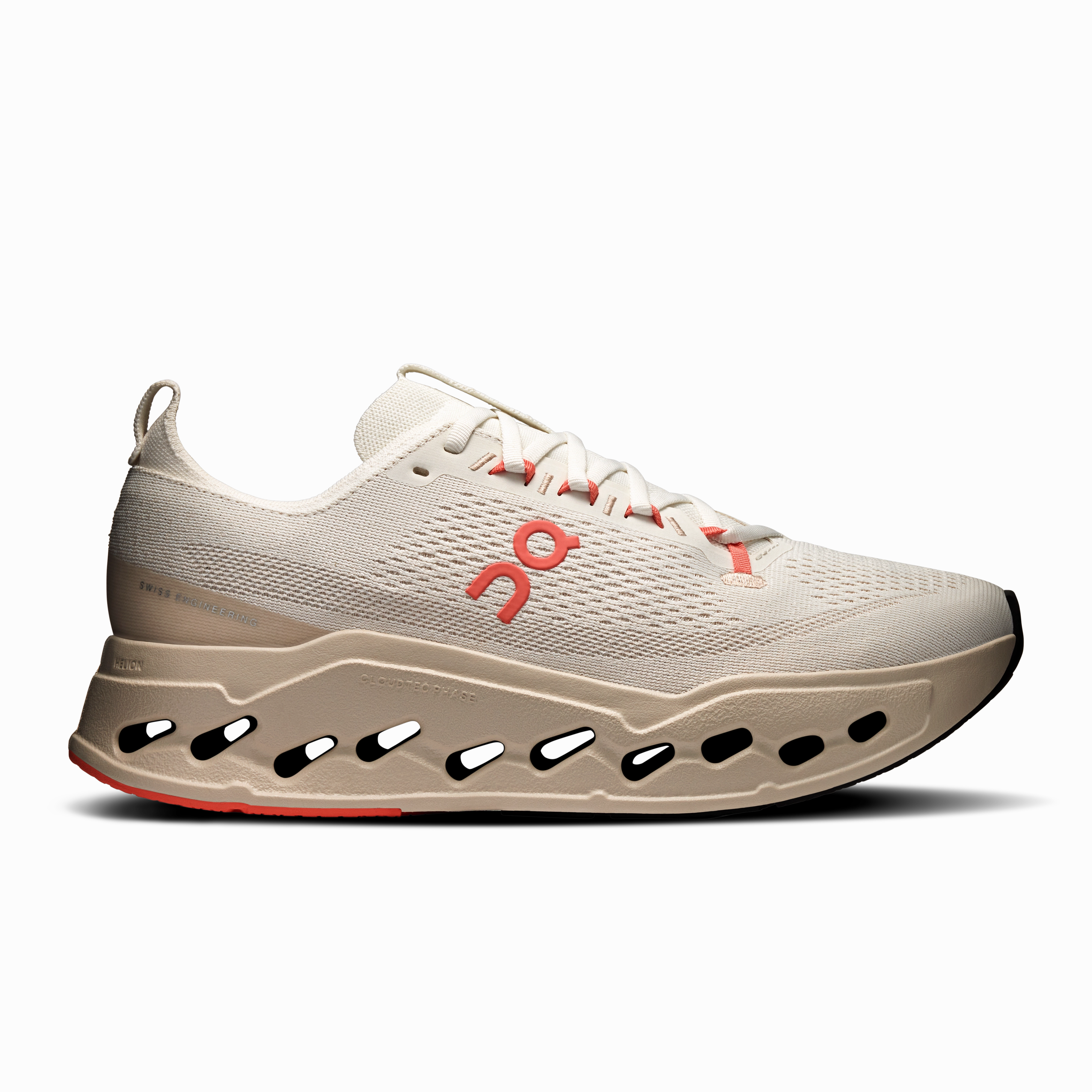 designer - brand shoes Foot Shaping Midsole On Running Men's Cloudsurfer Max Shoes - Ivory / Salmon