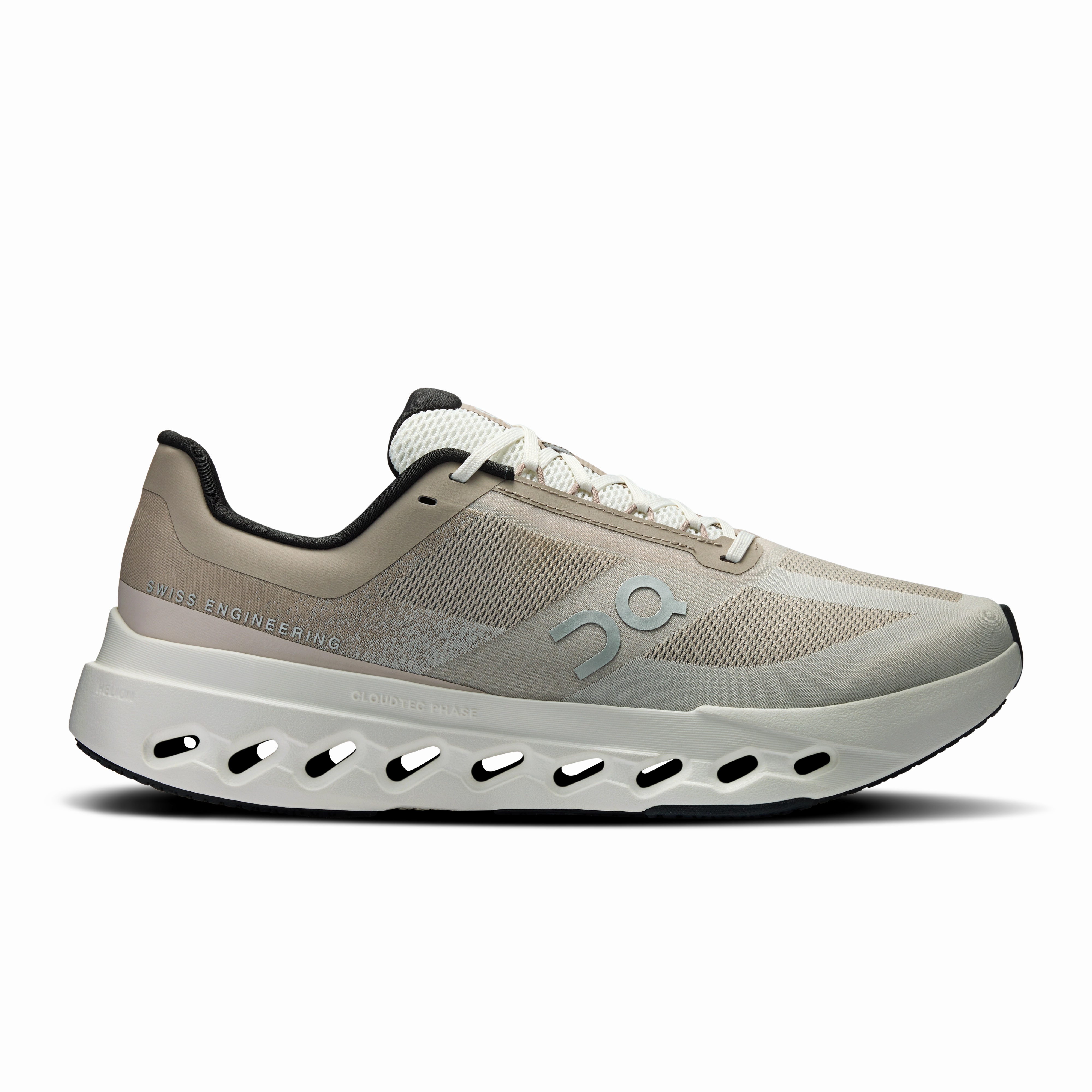 On Running Men's Cloudsurfer Next Shoes - Fog / Ivory Airflow knit