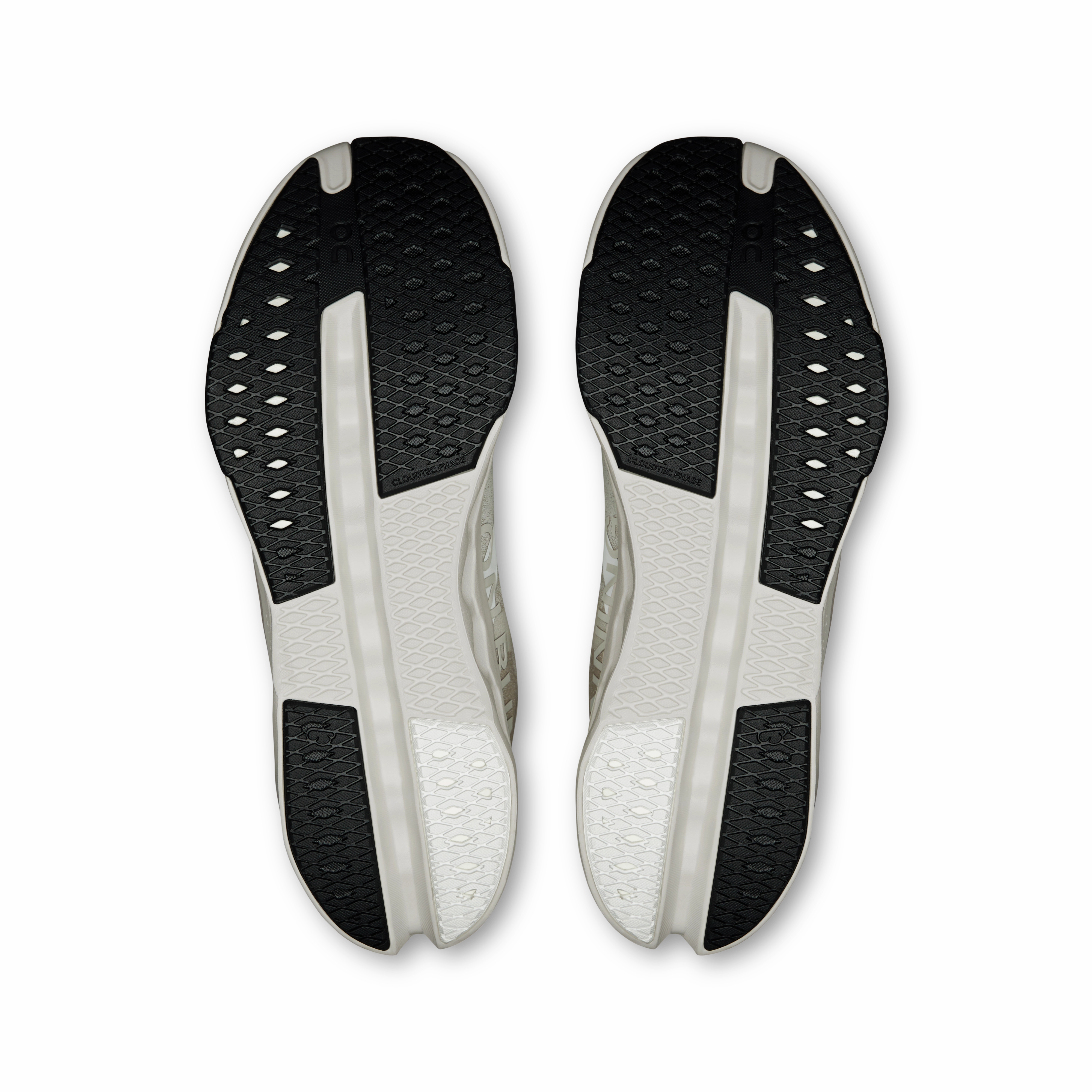 running in a soccer field area shoes On Running Men's Cloudsurfer Next Shoes - Fog / Ivory