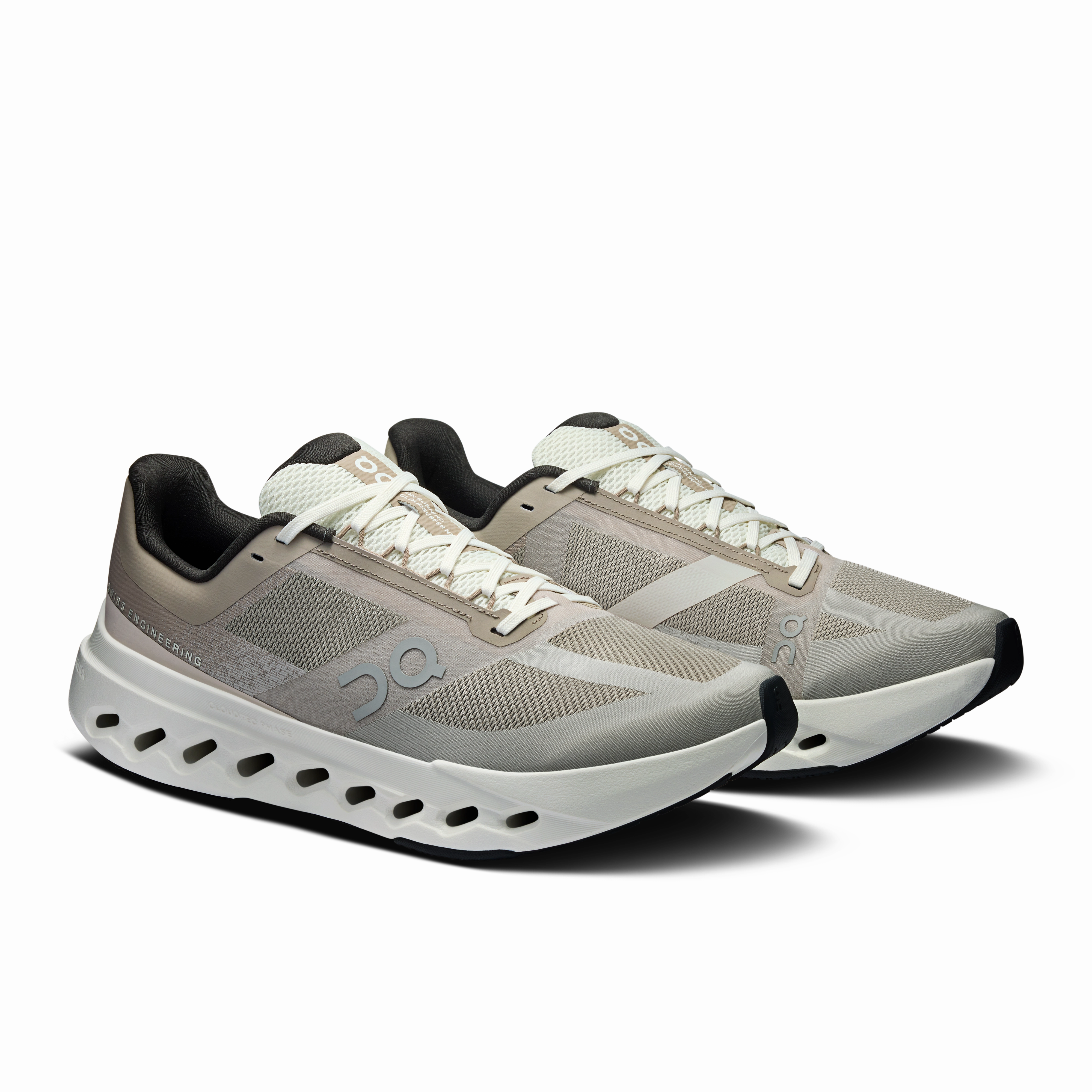 On Running Men's Cloudsurfer Next Shoes - Fog / Ivory treadmill running shoe space