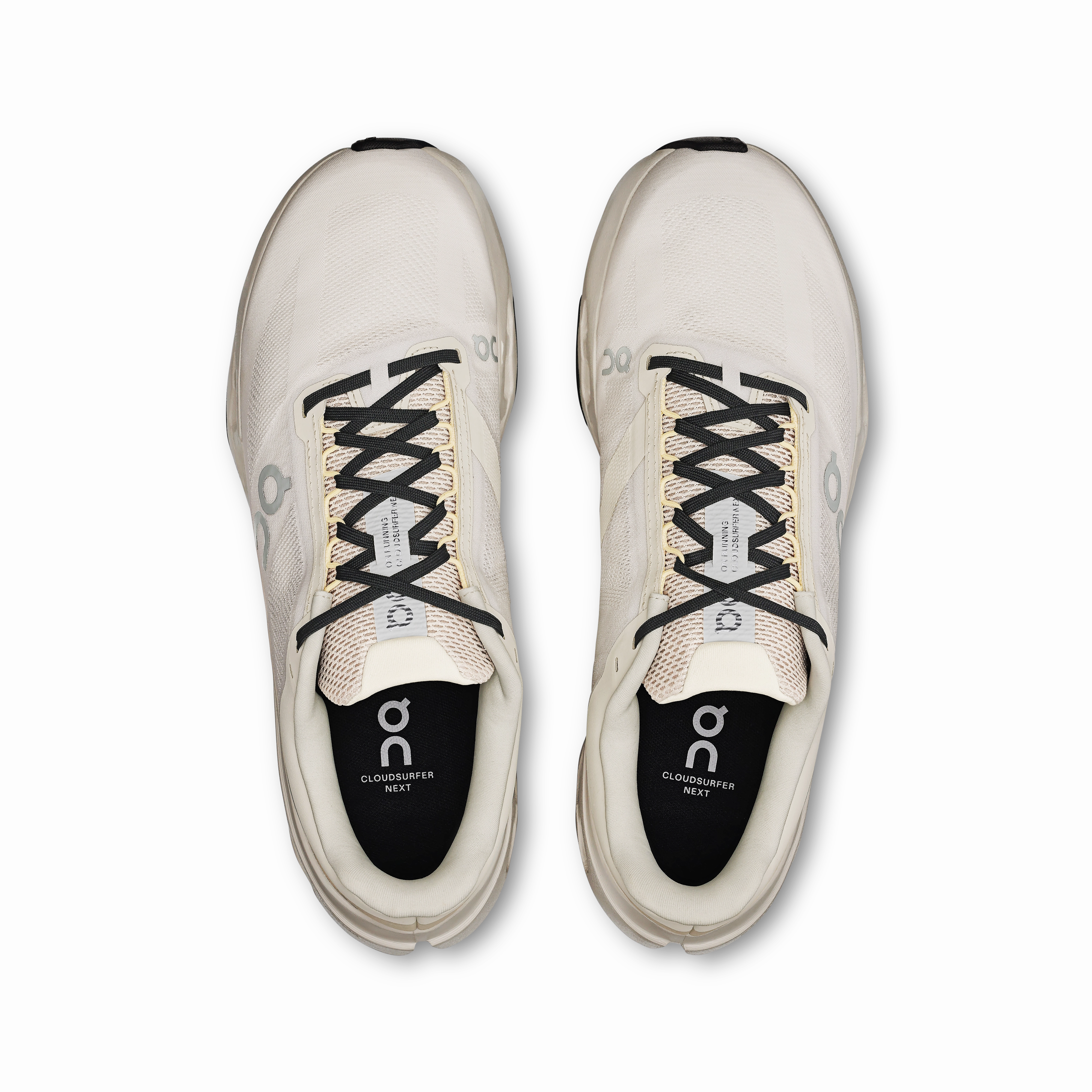 orthotic - friendly shoes On Running Men's Cloudsurfer Next Shoes - Ivory / Silver