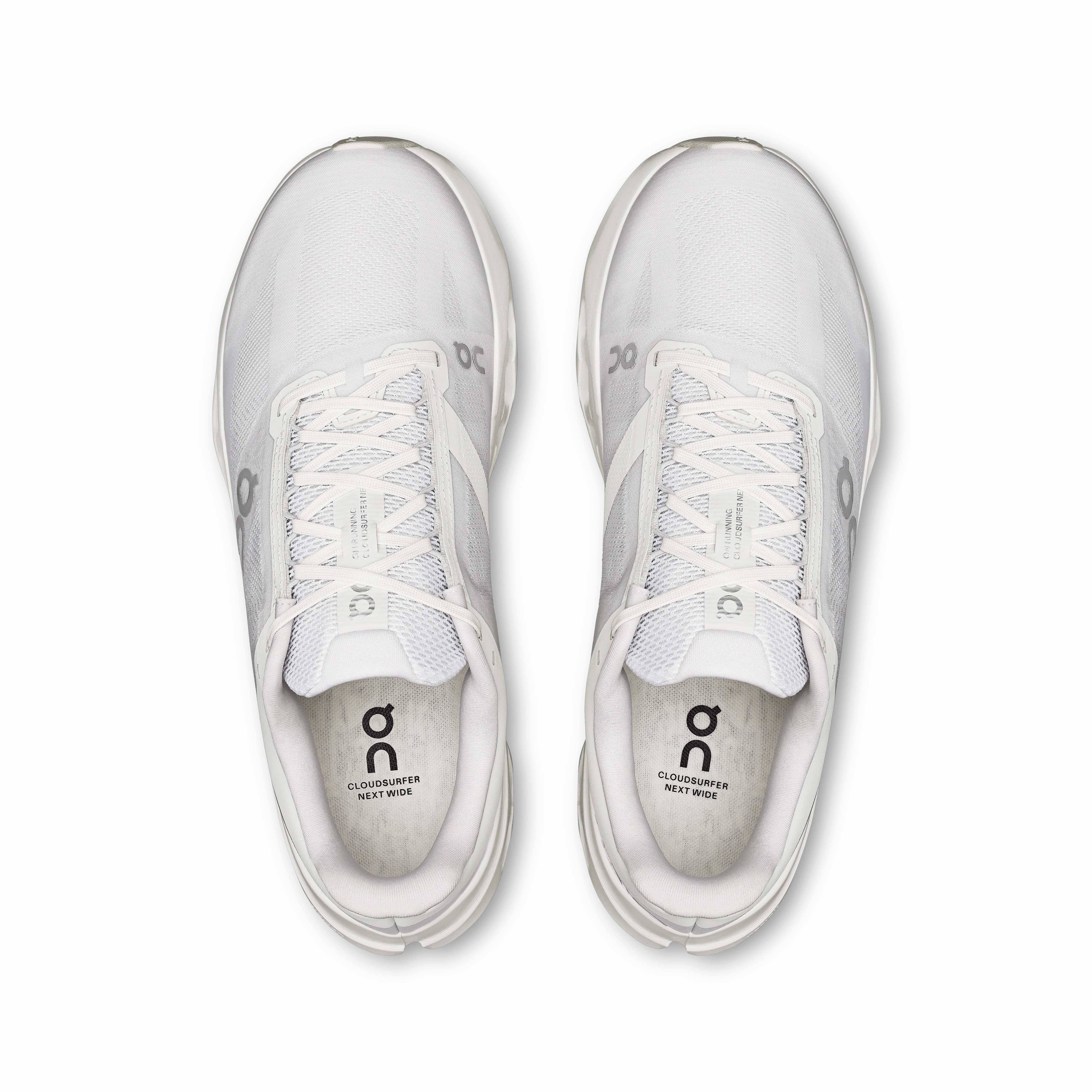 Memory Foam Ankle Support On Running Men's Cloudsurfer Next Wide Shoes - White / White