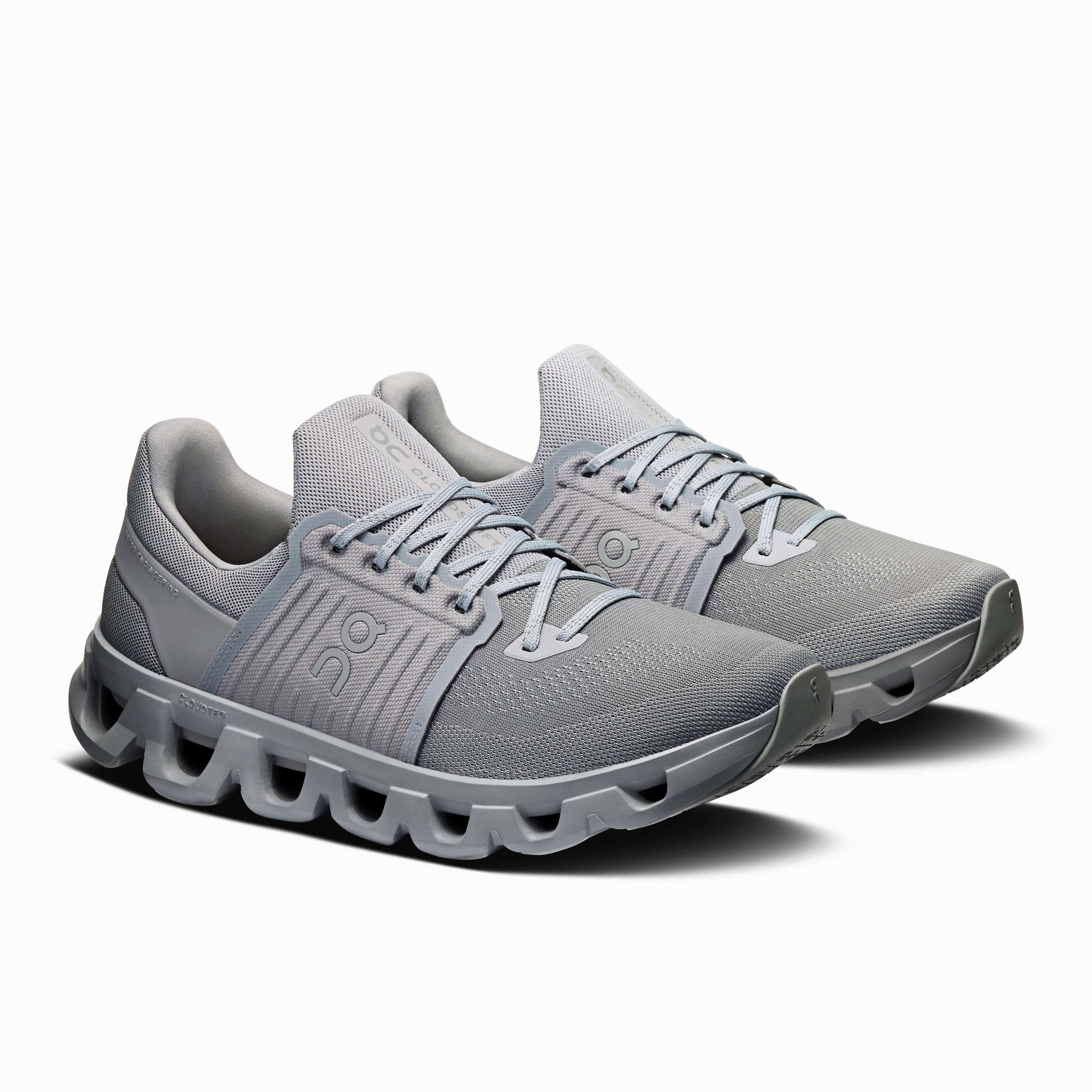 Asymmetric Lacing Configuration Abrasion Resistant Material On Running Men's Cloudswift 4 Ad Shoes - Alloy / Frost