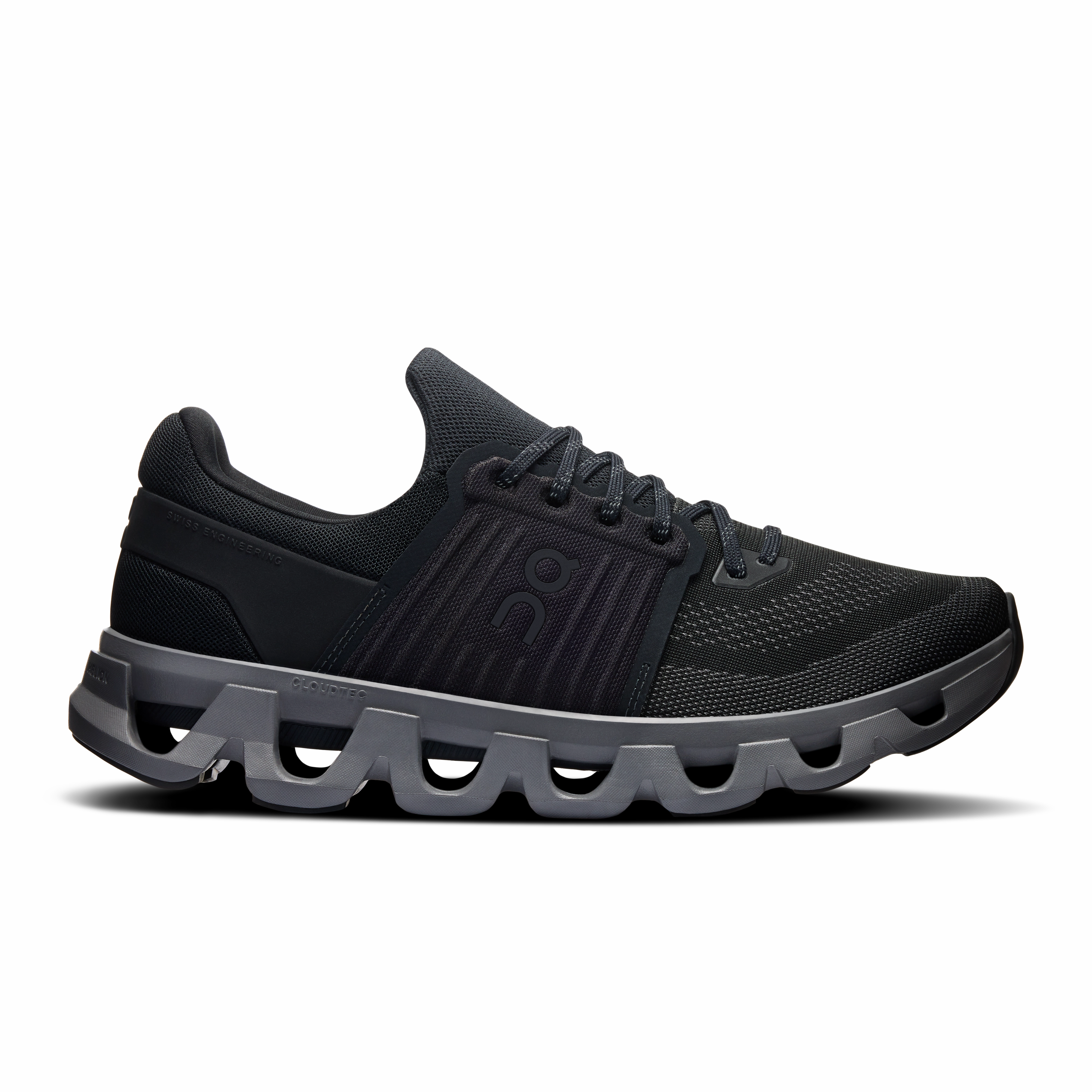 On Running Men's Cloudswift 4 Ad Shoes - Black / Rock Motion Control Running