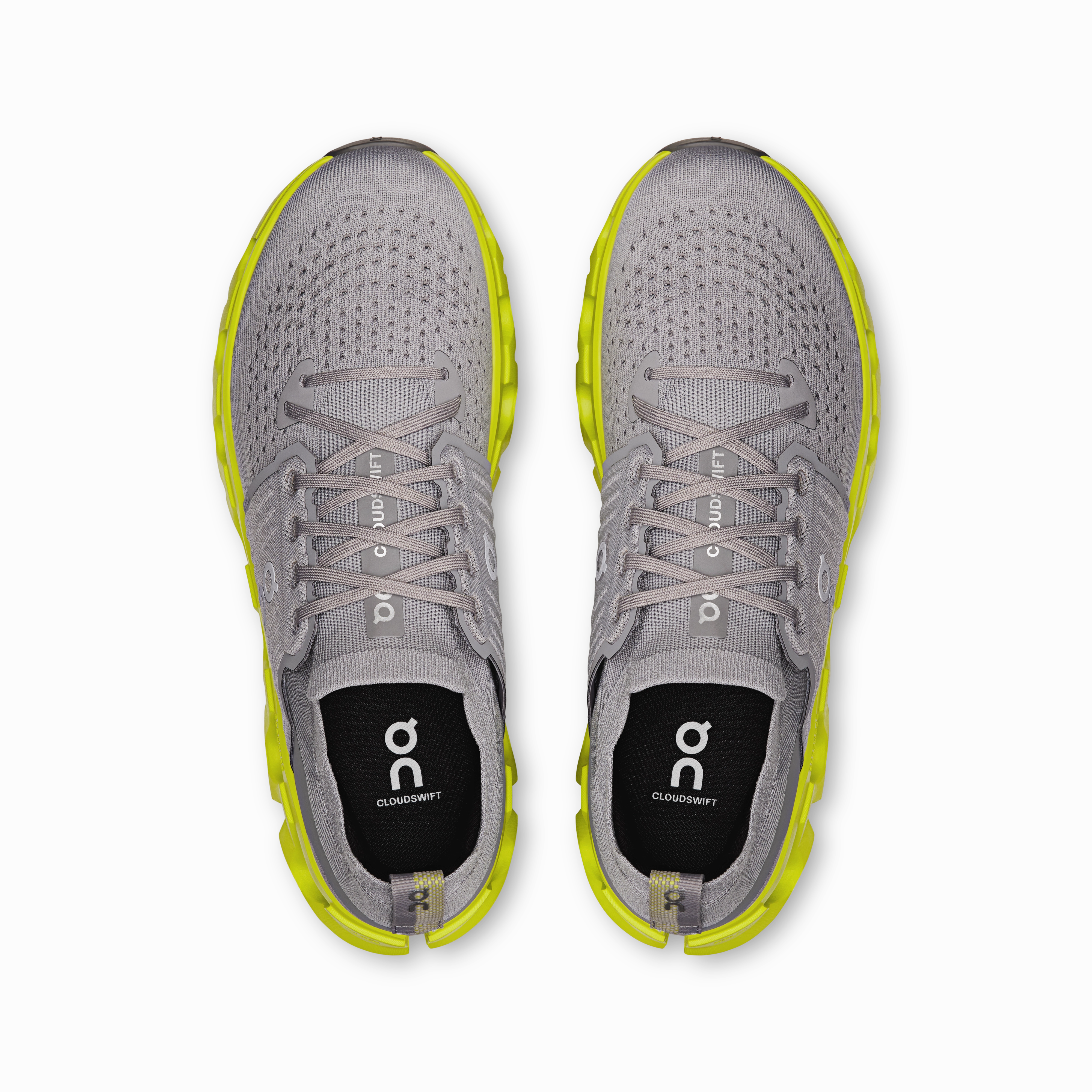 On Running Men's Cloudswift 4 Shoes - Alloy / Lime StrapClosure Grip