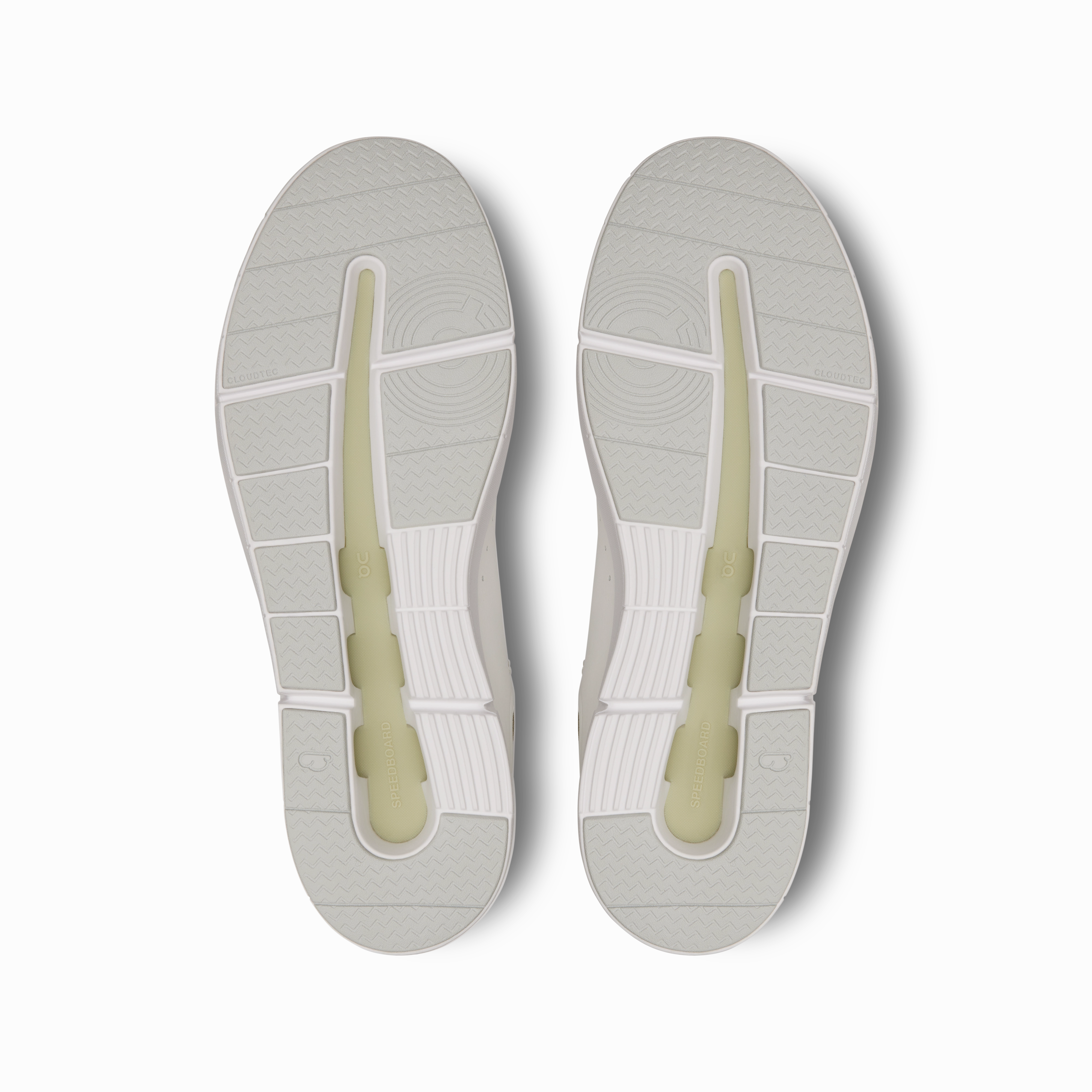 Ventilation Port Design high - arch support shoes On Running Men's The Roger Advantage Shoes - White / Olive