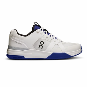 On Running Men's The Roger Clubhouse Pro Shoes - Undyed / Indigo running in suburbs Contoured Heel