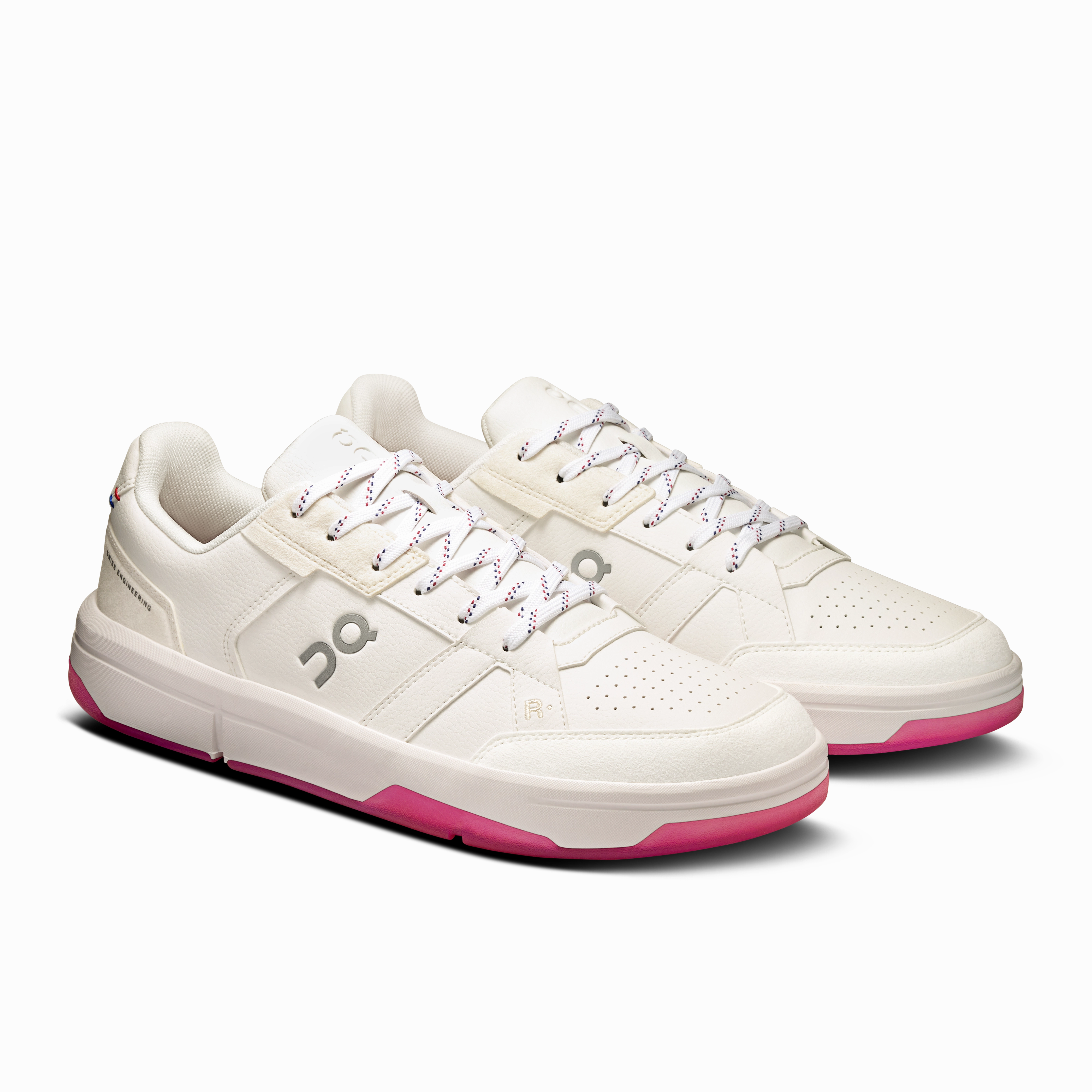 On Running Men's The Roger Clubhouse Shoes - White / Grenadine Cushioned Midsole solid - color running shoes