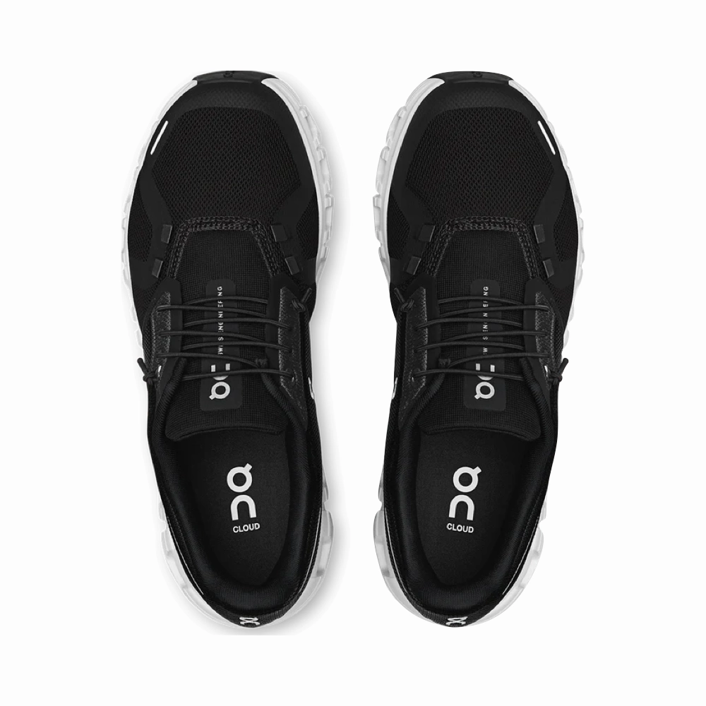 On Women's Cloud 6 Sneaker in Black/White Comfortable Fashion