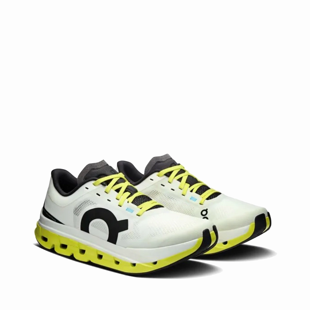 On Women's Cloudflow 5 Sneaker in White/Lime Simple Flow