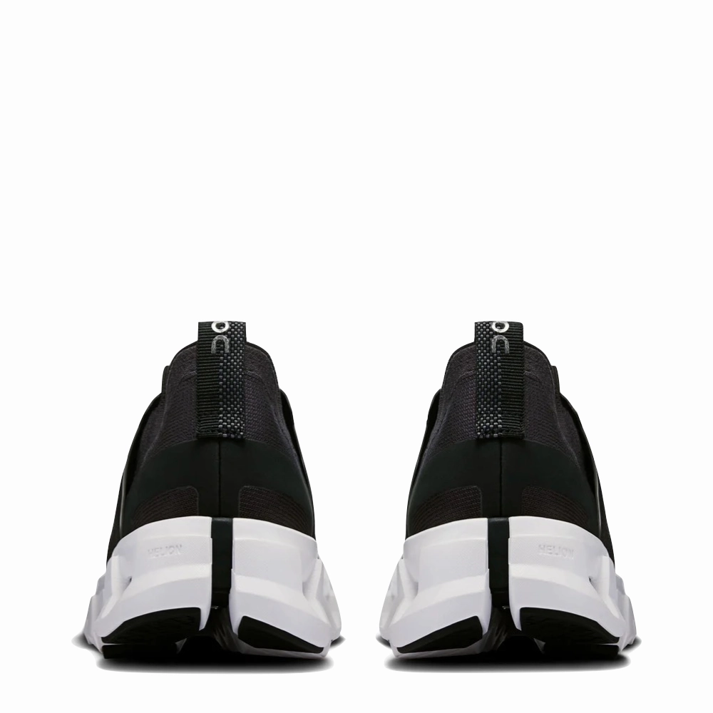 On Women's Cloudswift 4 Sneaker in Black/White Zip Closure