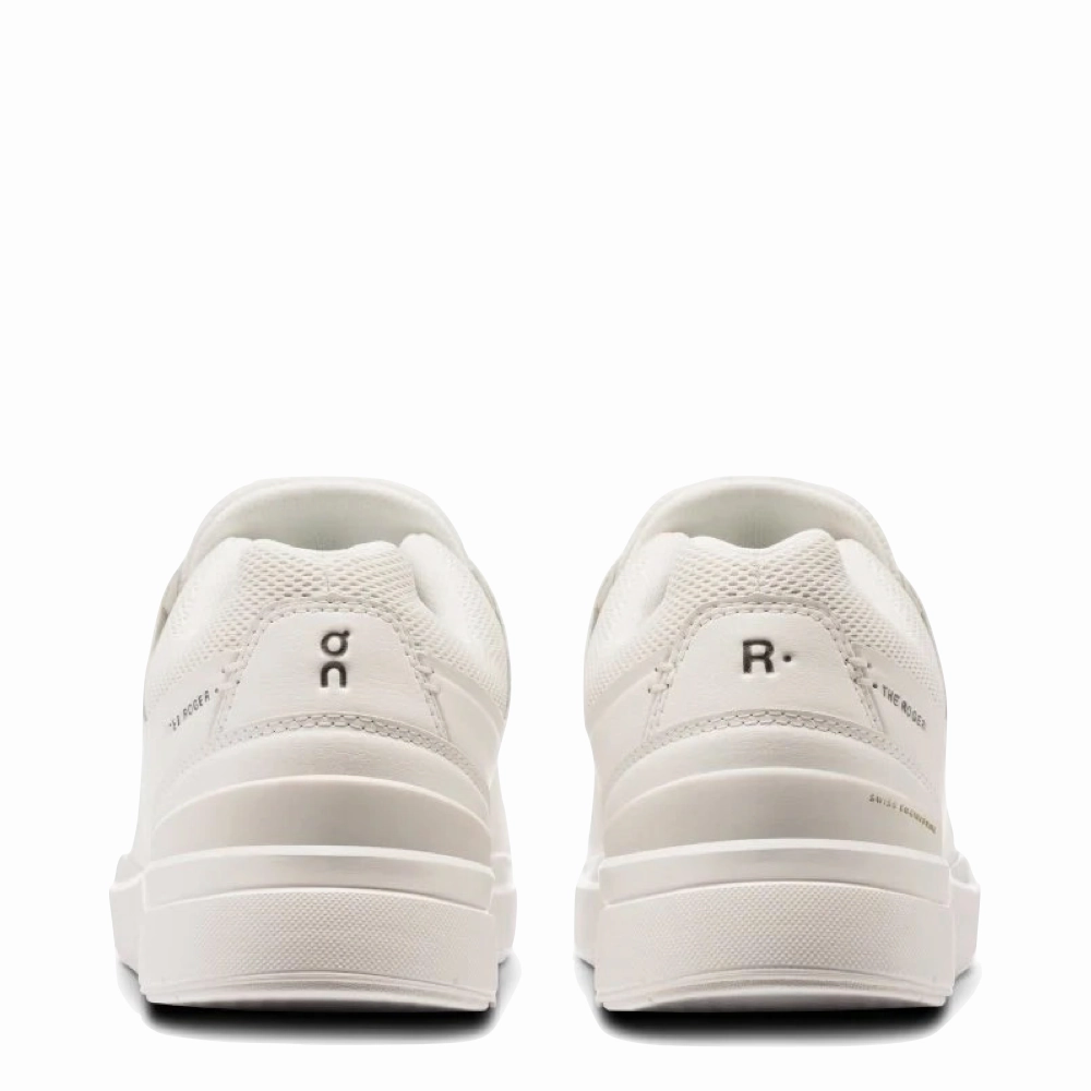 On Women's THE ROGER Advantage Sneaker in All White Zero Drop Platform