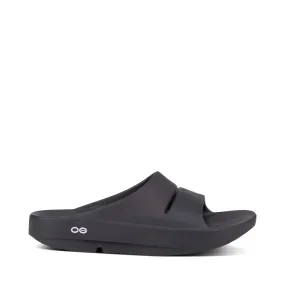 OOfos OOahh Slide Sandal in Black Anti Abrasion Smart Footwear