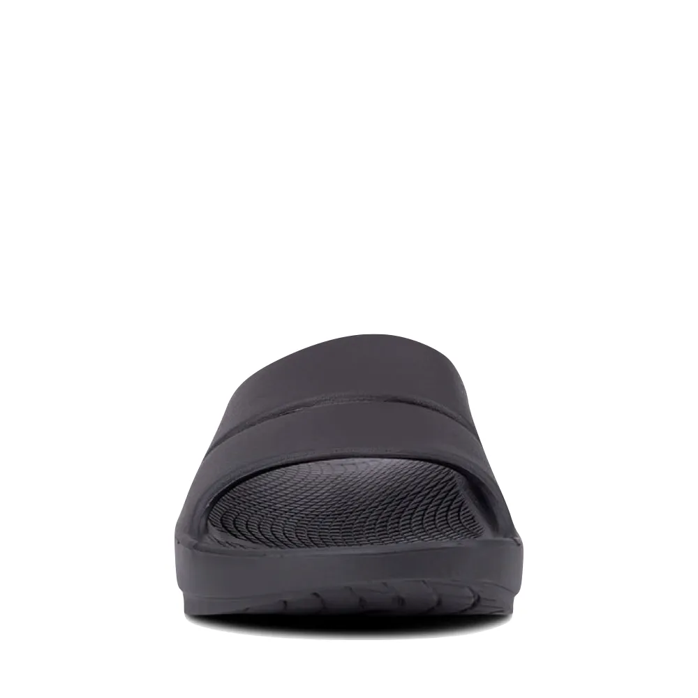 Explore Move OOfos OOahh Slide Sandal in Black