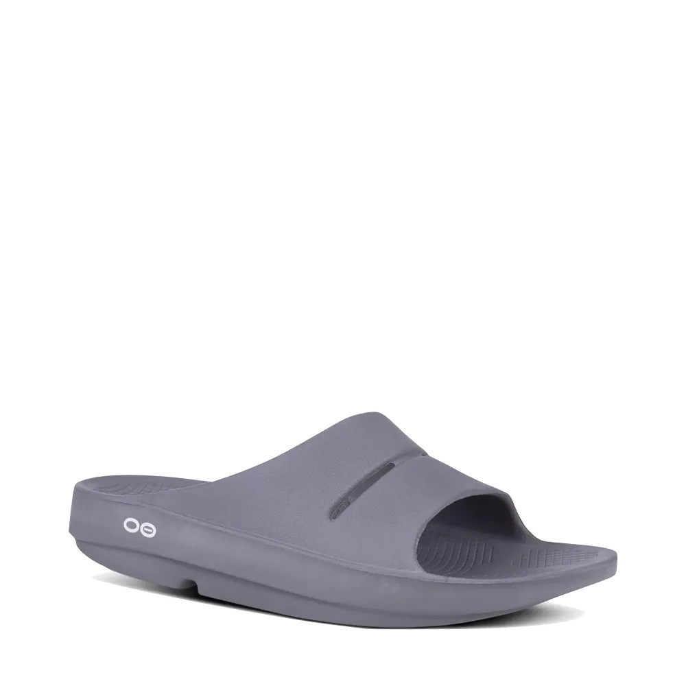 Mobile Steps Slip   Resistant Sole OOfos OOahh Slide Sandal in Slate