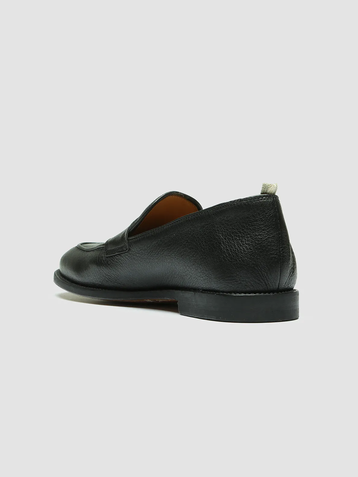 OPERA 001 - Black Leather Penny Loafers Work Day