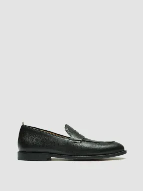 OPERA 001 - Black Leather Penny Loafers Strong Walk Open Path Lane