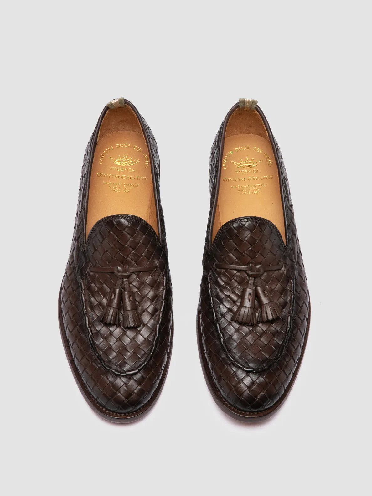 OPERA 004 - Dark Brown Leather Tassel Loafers city lights