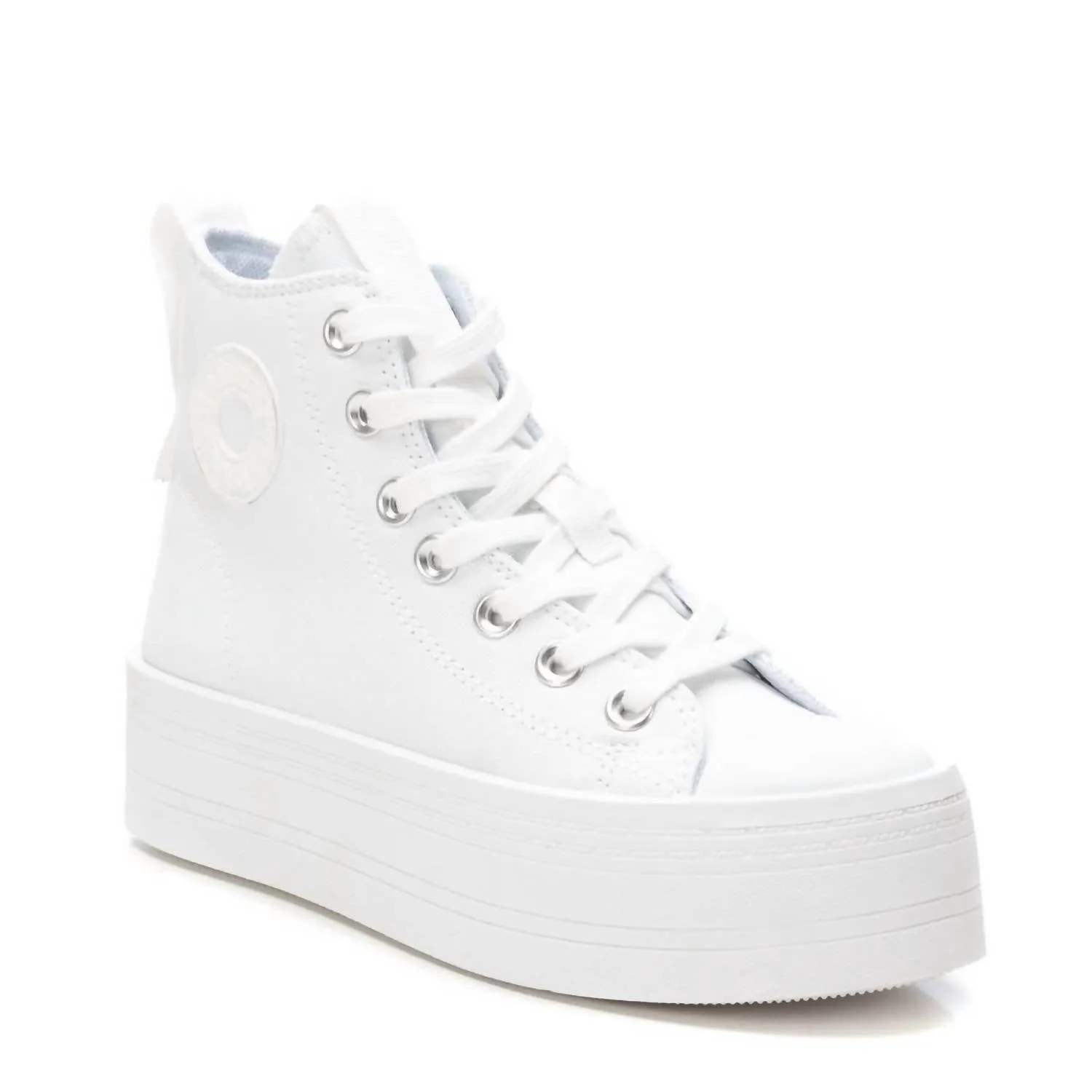Gusseted Tongue Women's Refresh Hi-Cut Sneakers In White