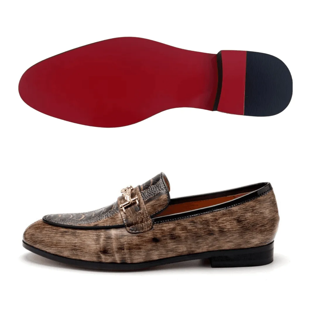 il legno - Red bottom sole Italian style leather loafers for men Easy Life