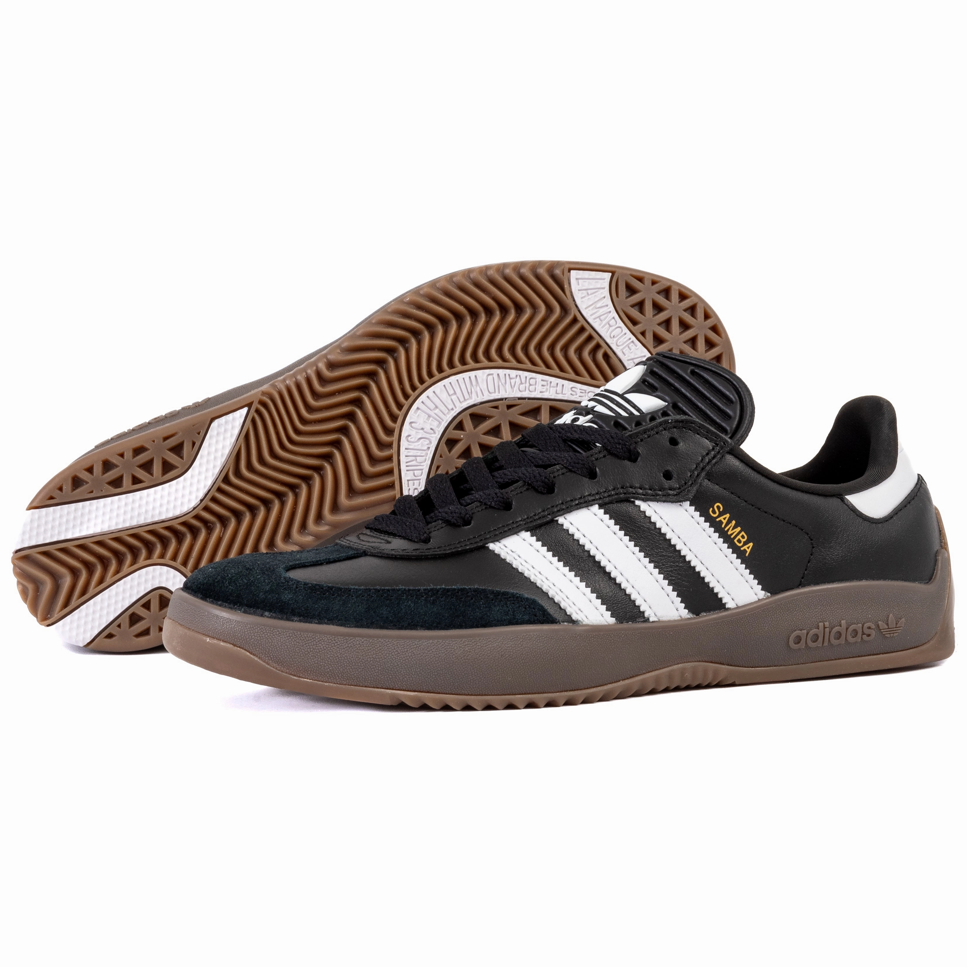 Adidas - Puig Samba (Core Black/Flat White/Gum) Compact