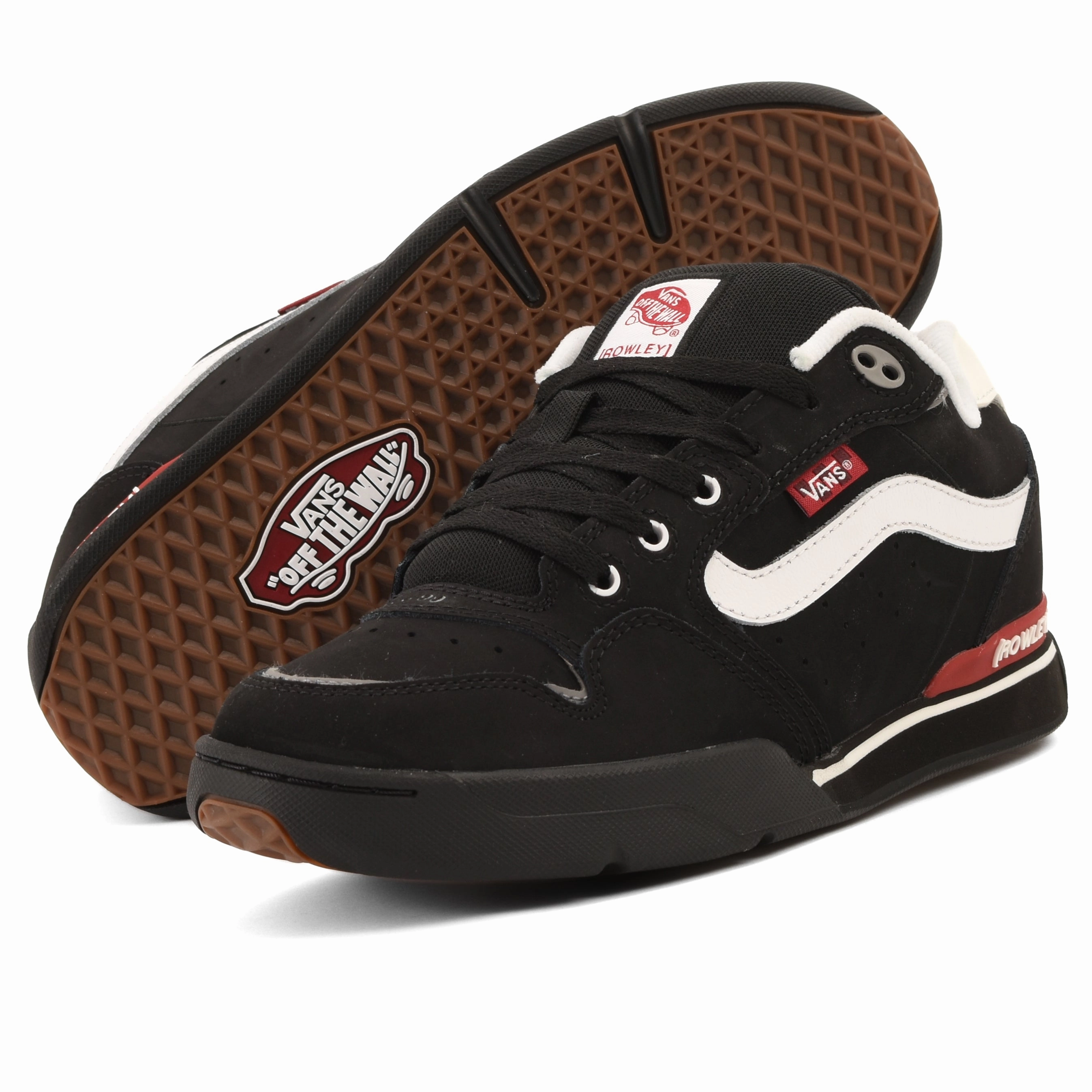 Enhanced Stability Frame AntiSlipTraction Vans - Rowley XLT (Black/White/Red)