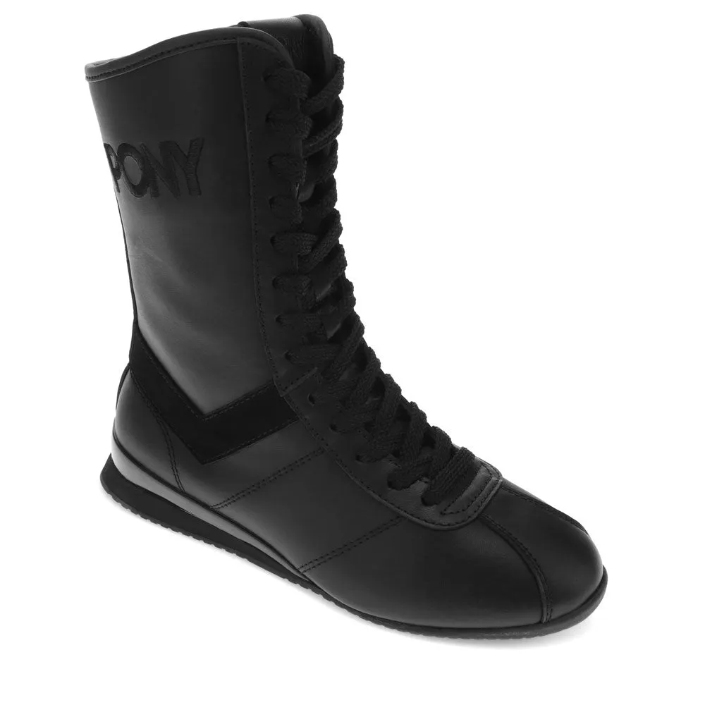 PONY Womens KO-80 High Classic Genuine Leather and Suede Premium Lace Up Athletic Sneaker Shoe Flexible Material