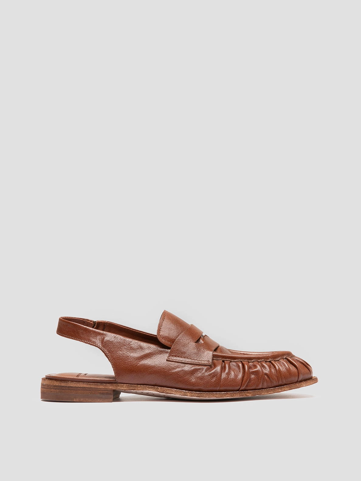 SOLITUDE 102 - Brown Leather Slingback Slide Style