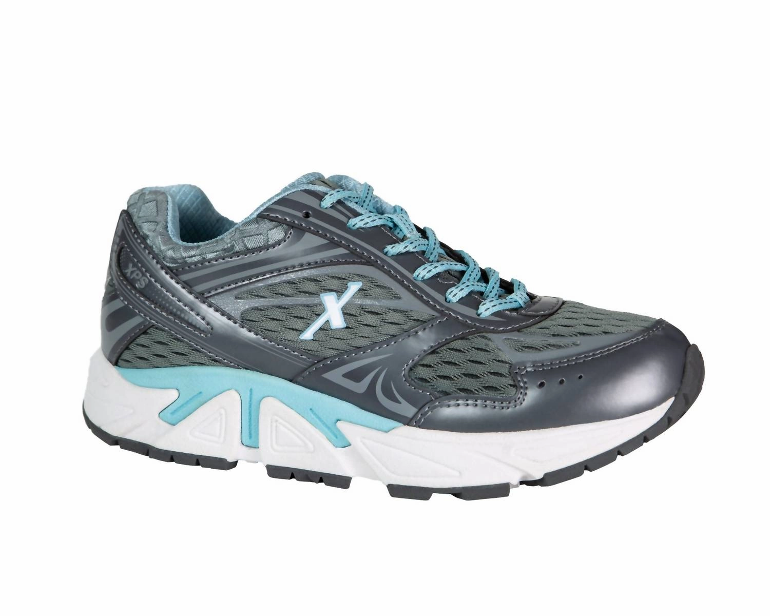 Travel Day Trend-setting Ladies Genesis Wide Sneakers In Graphite/mint