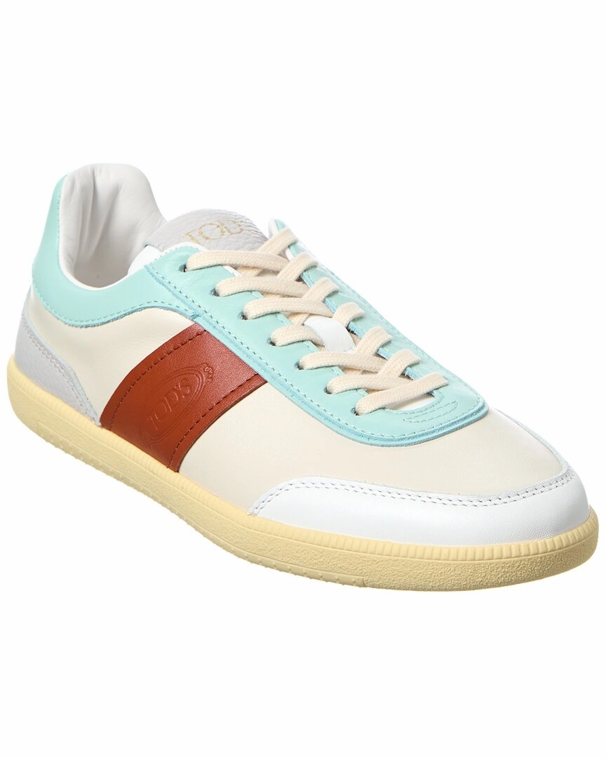 TOD??s Cassetta Leather Sneaker Neutral palette Collapsible Heel