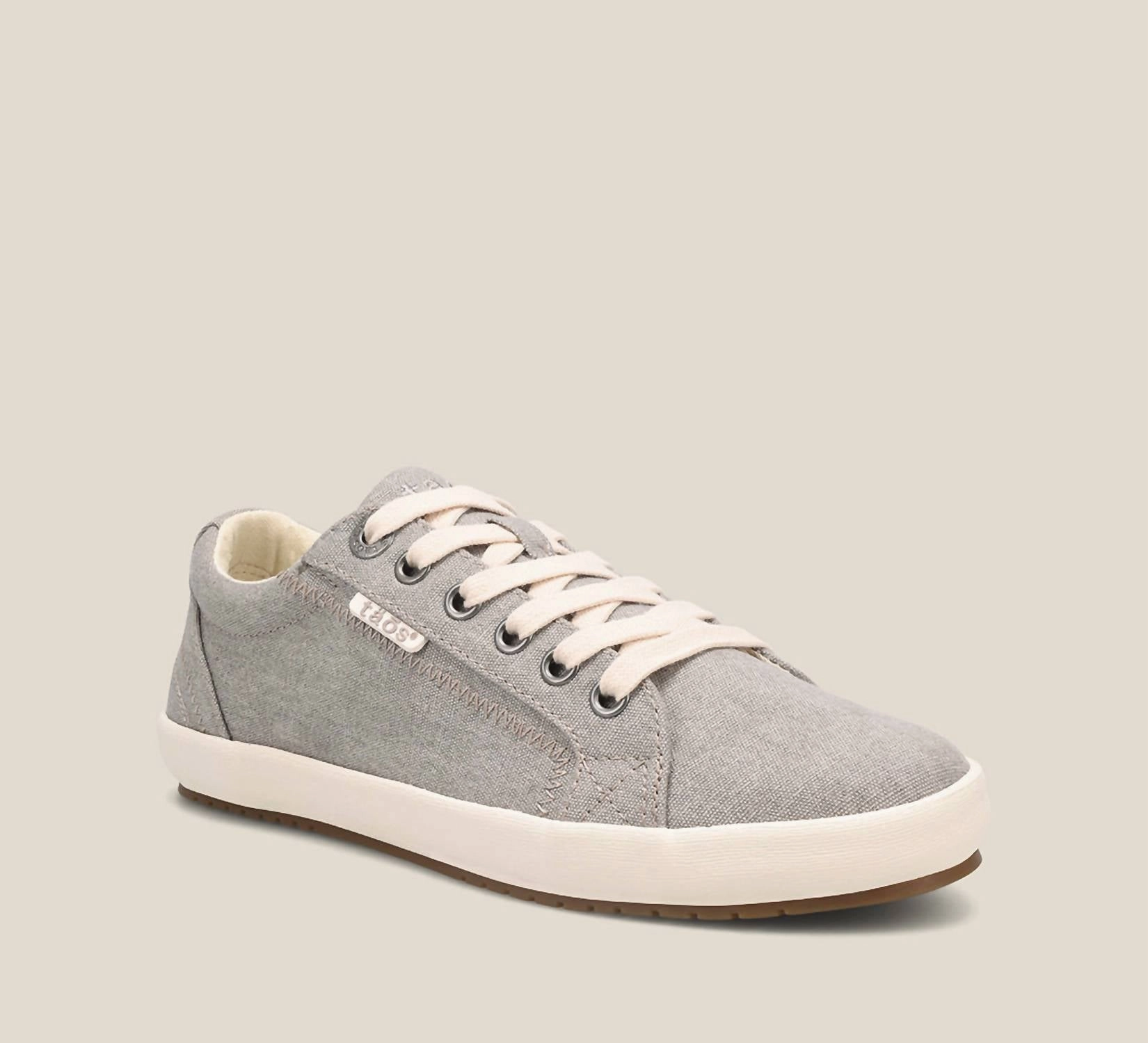 Move More Women's Star Sneakers Wide Width In Grey Wash Canvas