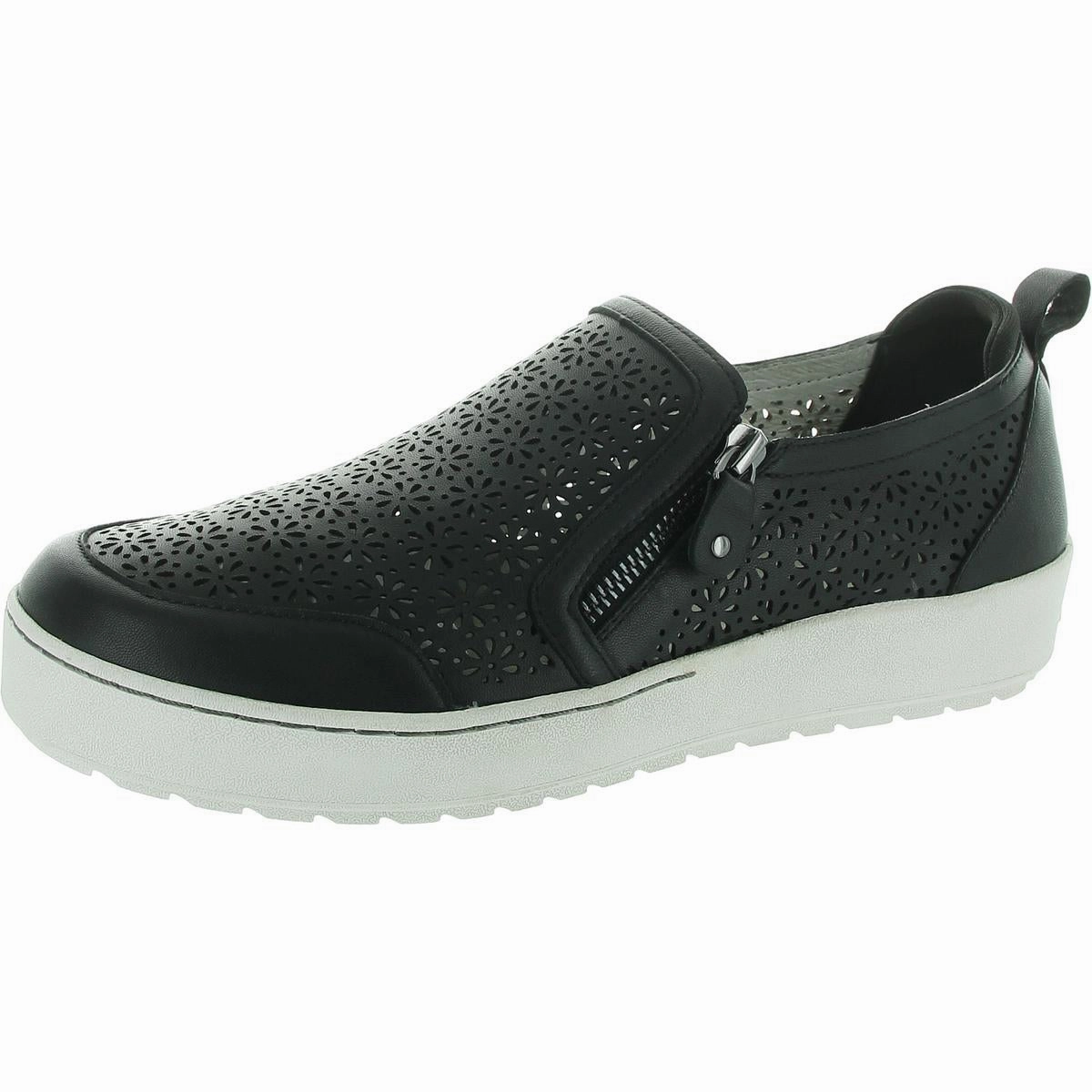 Womens Cushioned Footbed Leather Casual And Fashion Sneakers Comfort Rating