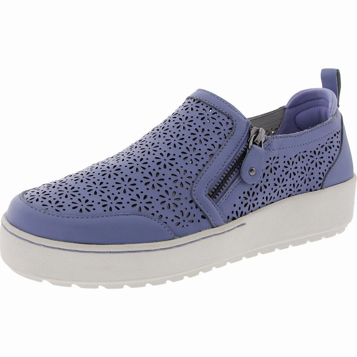 Womens Cushioned Footbed Leather Casual And Fashion Sneakers Move Smooth