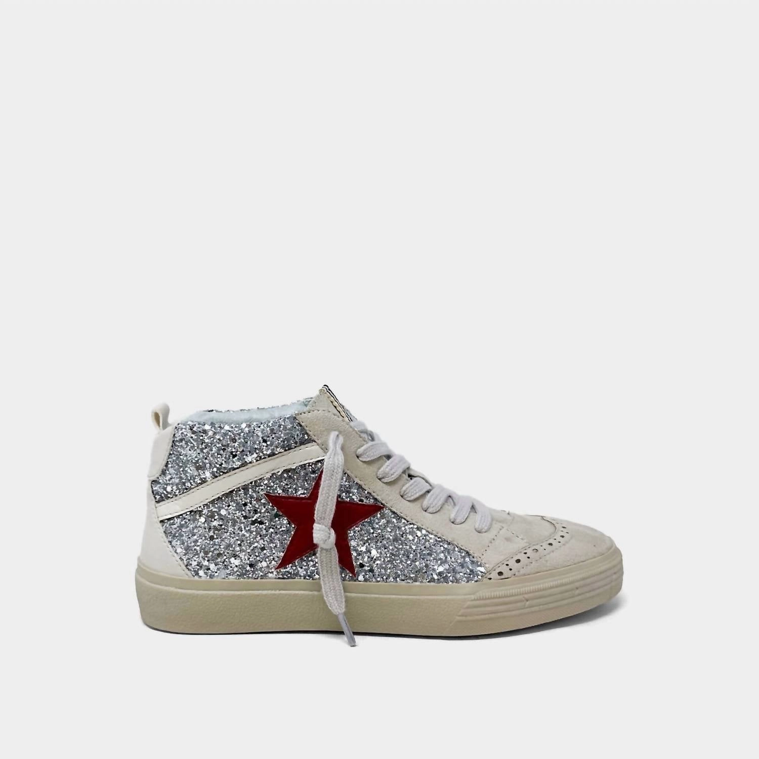 Paulina Sneaker In Silver Glitter Light Movement