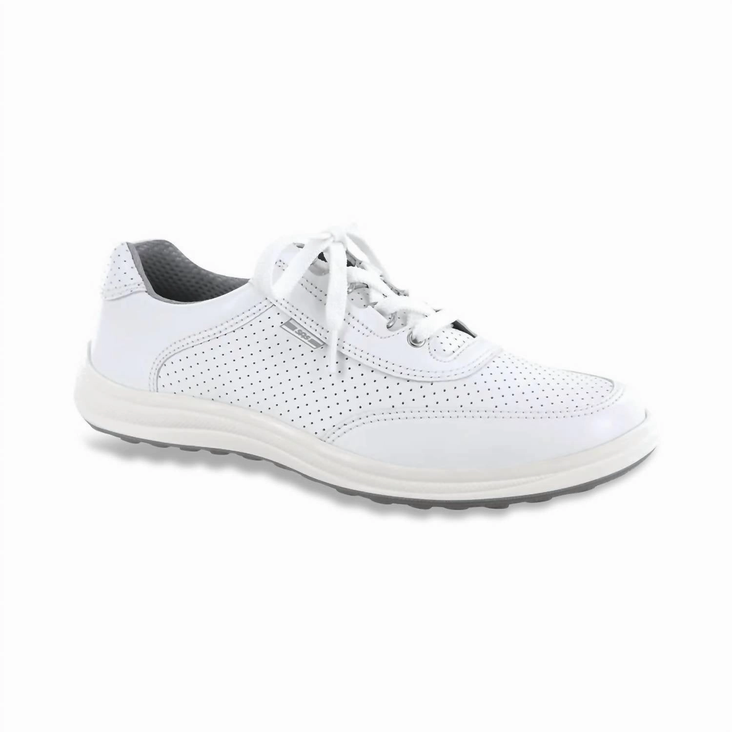 Women's Sporty Lux Sneaker - Medium In White Perf Stable Activity