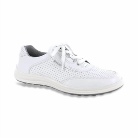 Women's Sporty Lux Sneaker - Medium In White Perf Stable Activity
