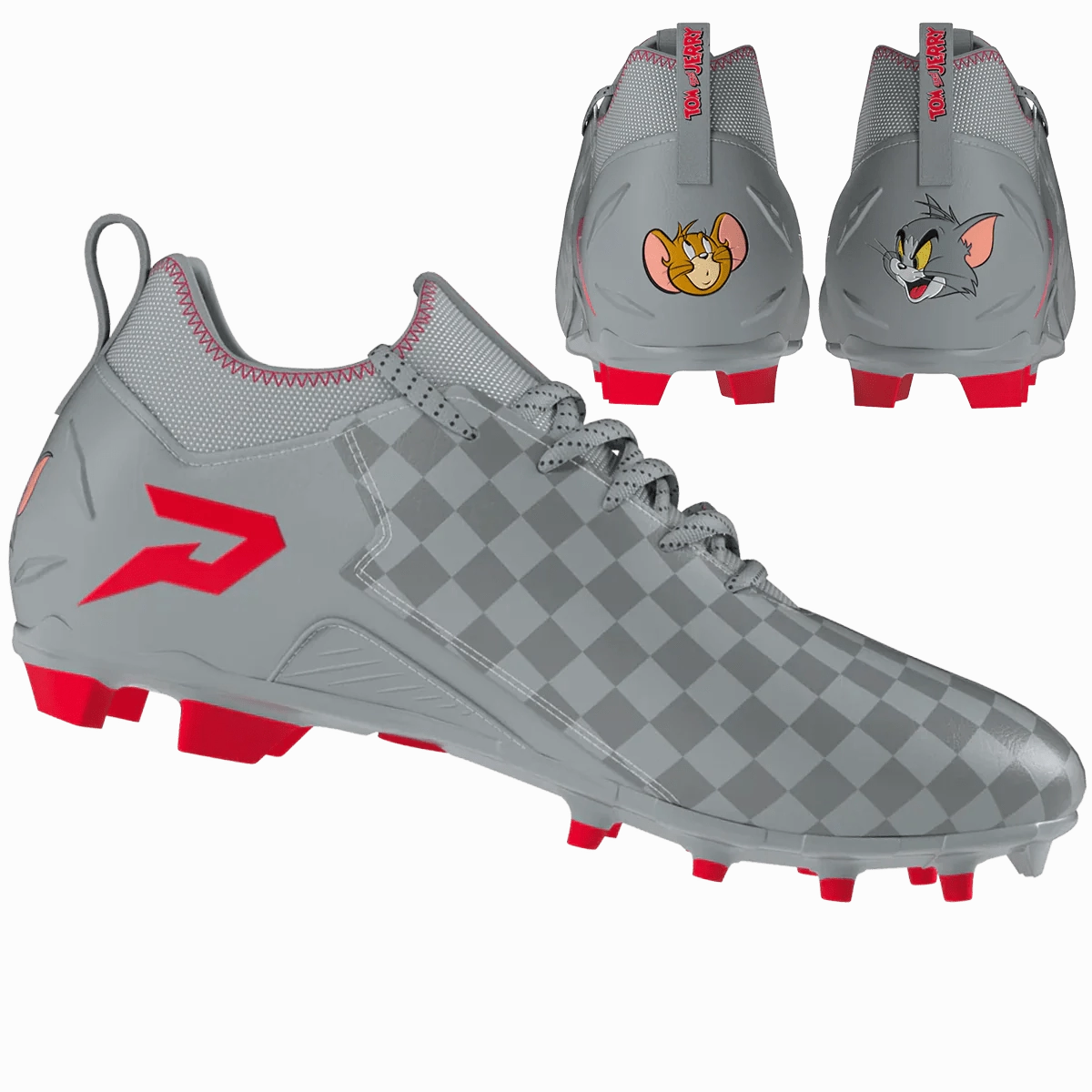 Phenom Elite Men's Tom and Jerry "Cheddar Chase" Quantum Speed Football Cleats Energy Focus