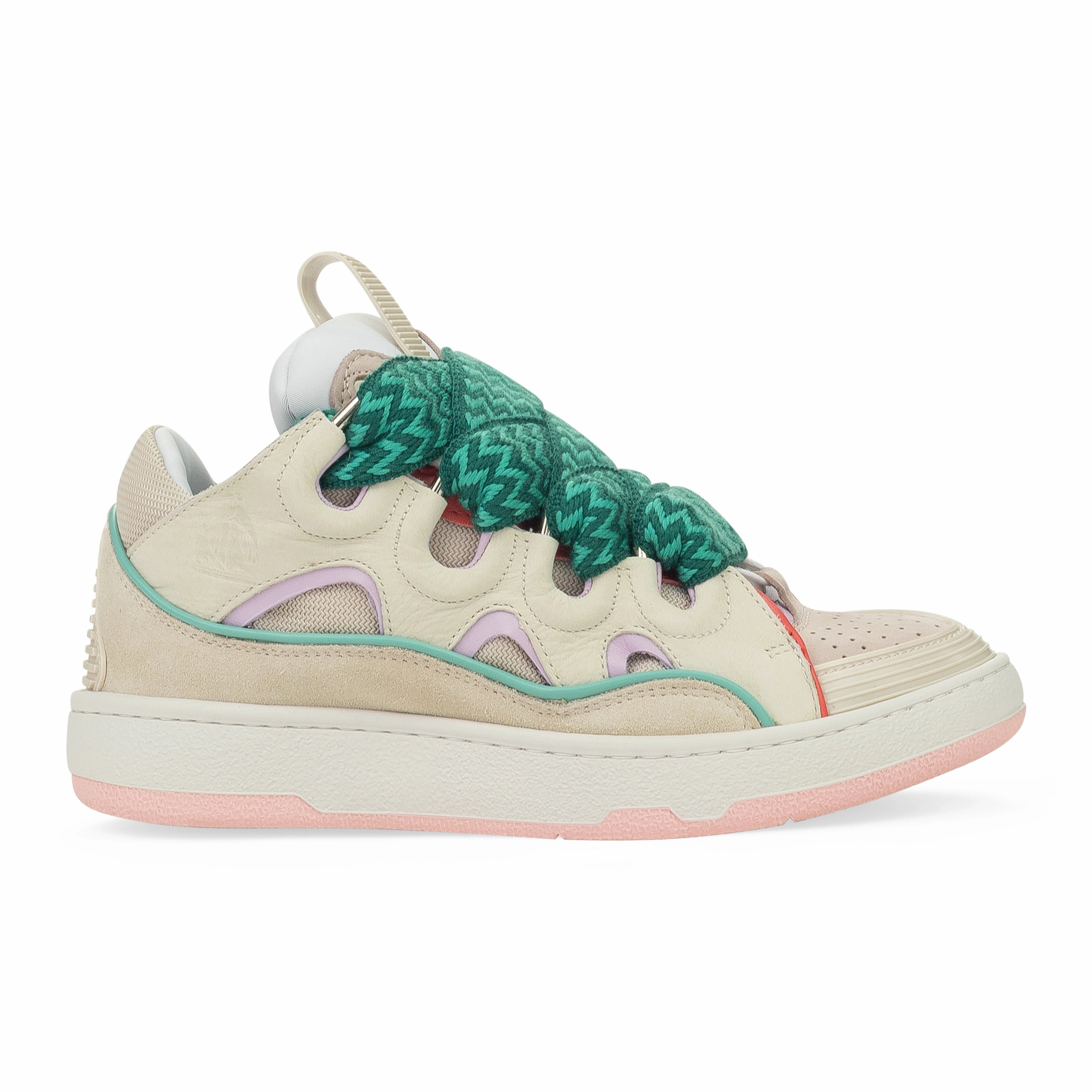 PINK/BEIGE CURB SNEAKERS Shock absorption tech Anatomical shape