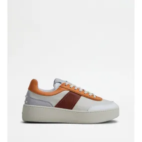 Clean Aesthetic Platform Sneakers in Leather