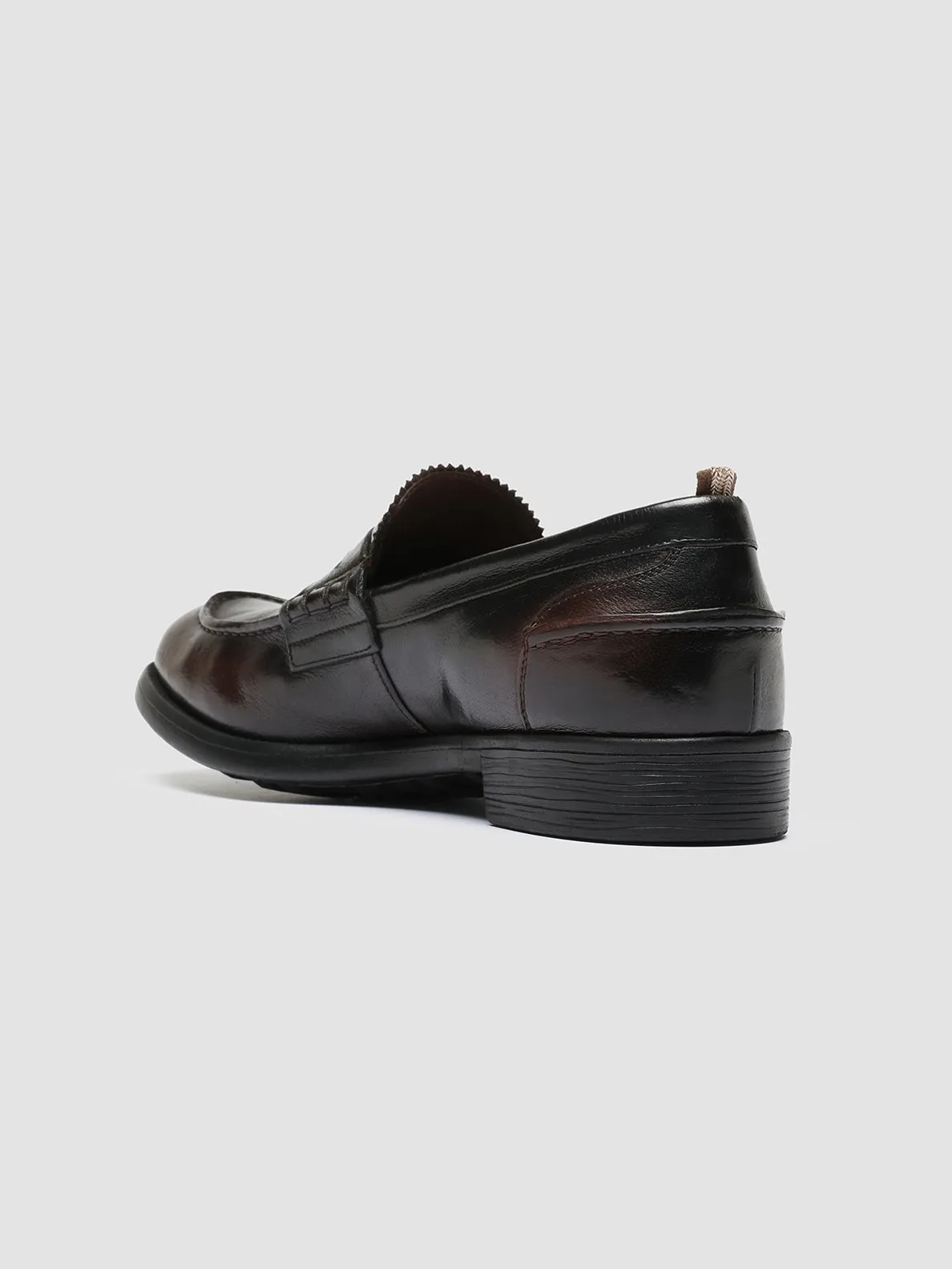 CHRONICLE 056 - Dark Burgundy Leather Penny Loafers Light Padding