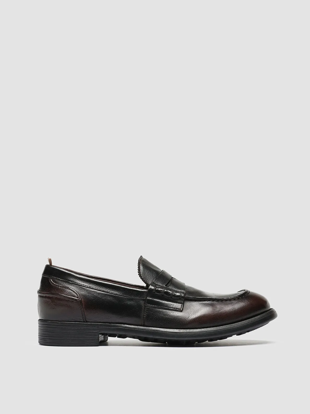 CHRONICLE 056 - Dark Burgundy Leather Penny Loafers Comfort Focused Durable Material