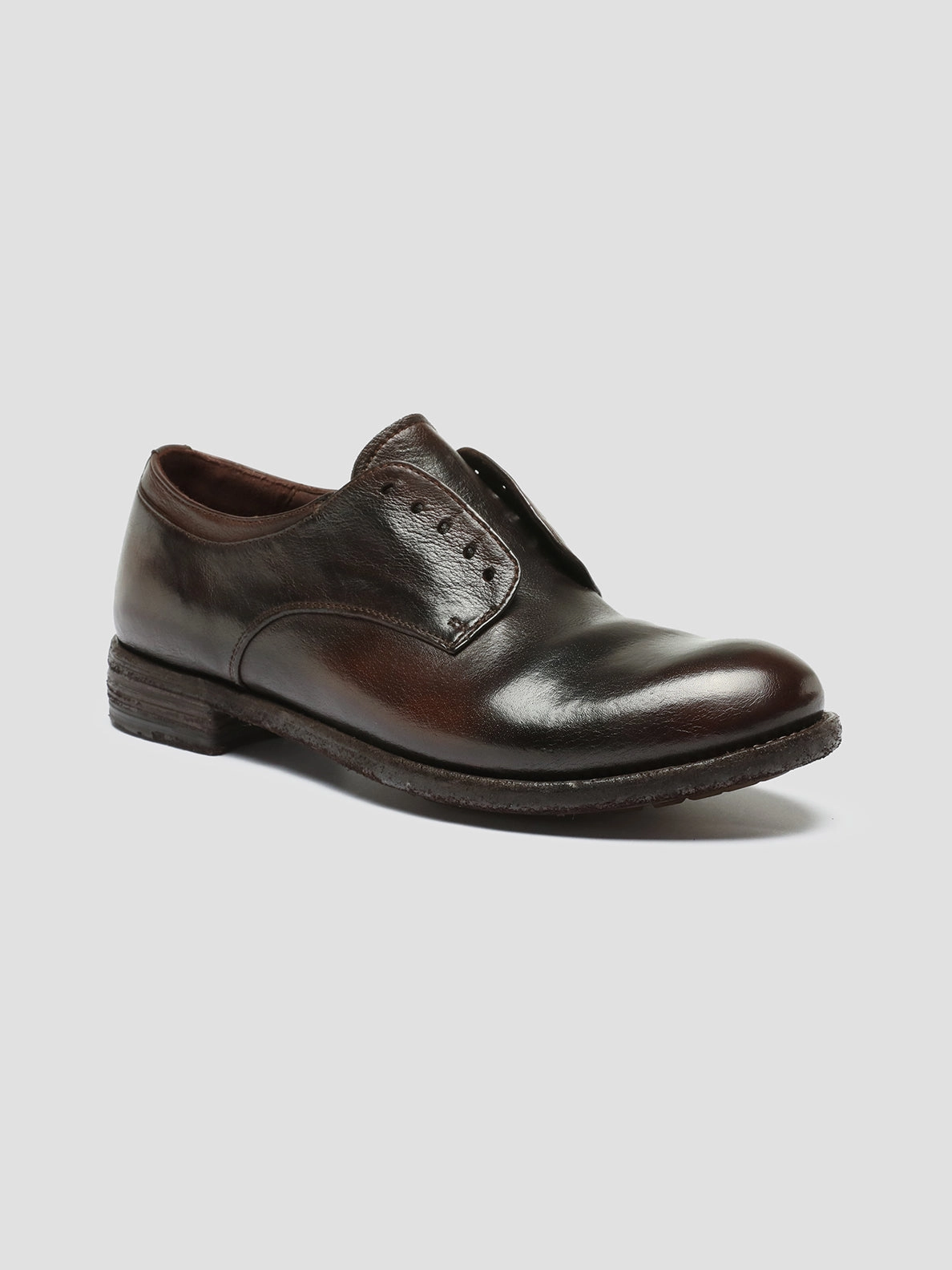 LEXIKON 012 - Brown Leather Derby Shoes Durable Material